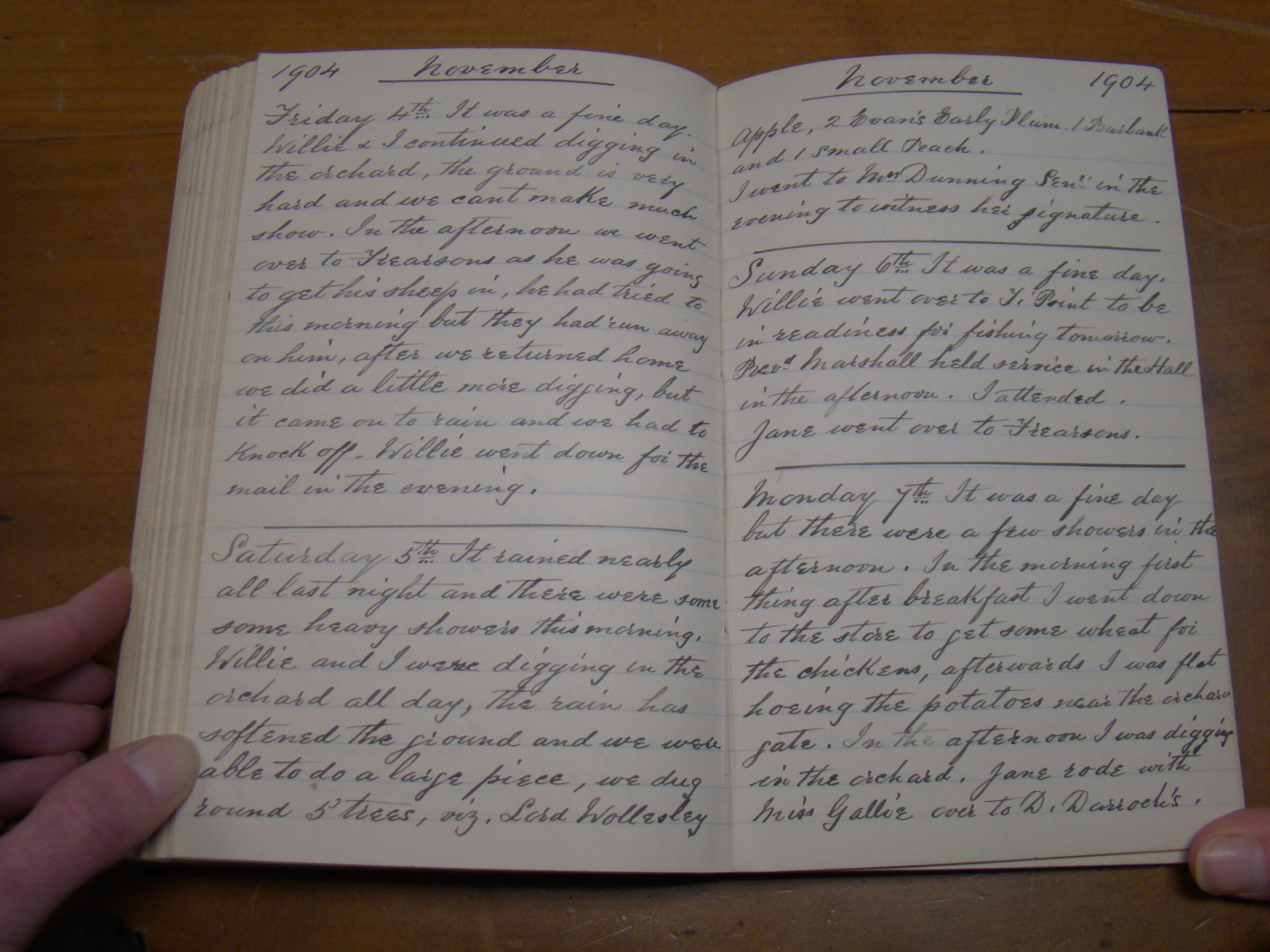 Original CS Clarke diary page