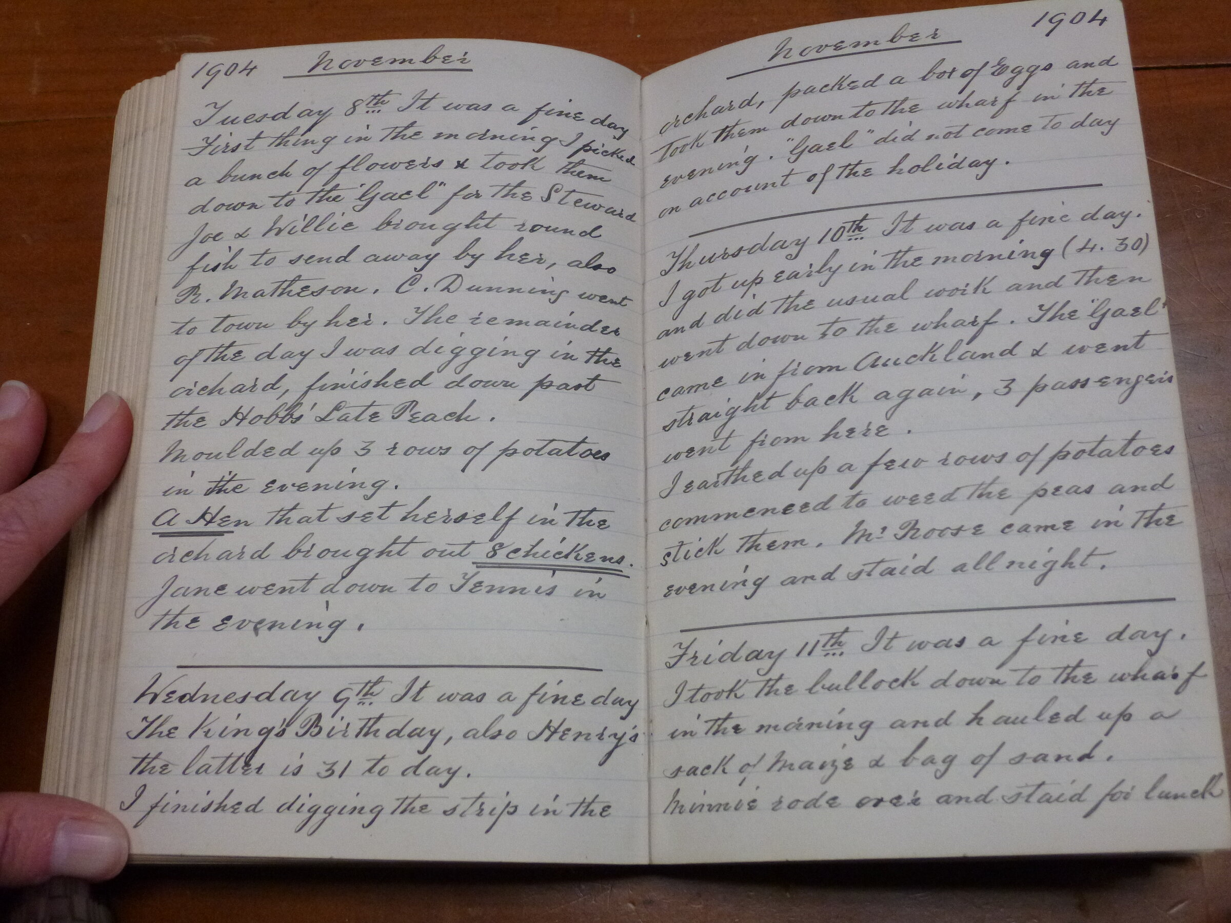 Original CS Clarke diary page