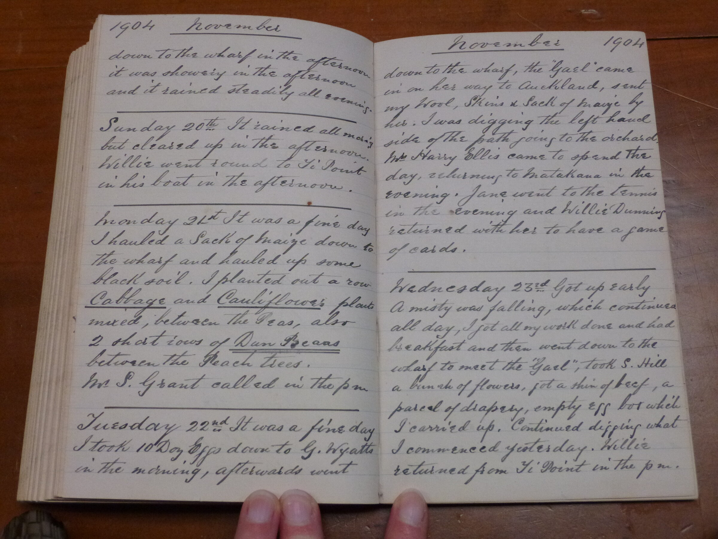 Original CS Clarke diary page