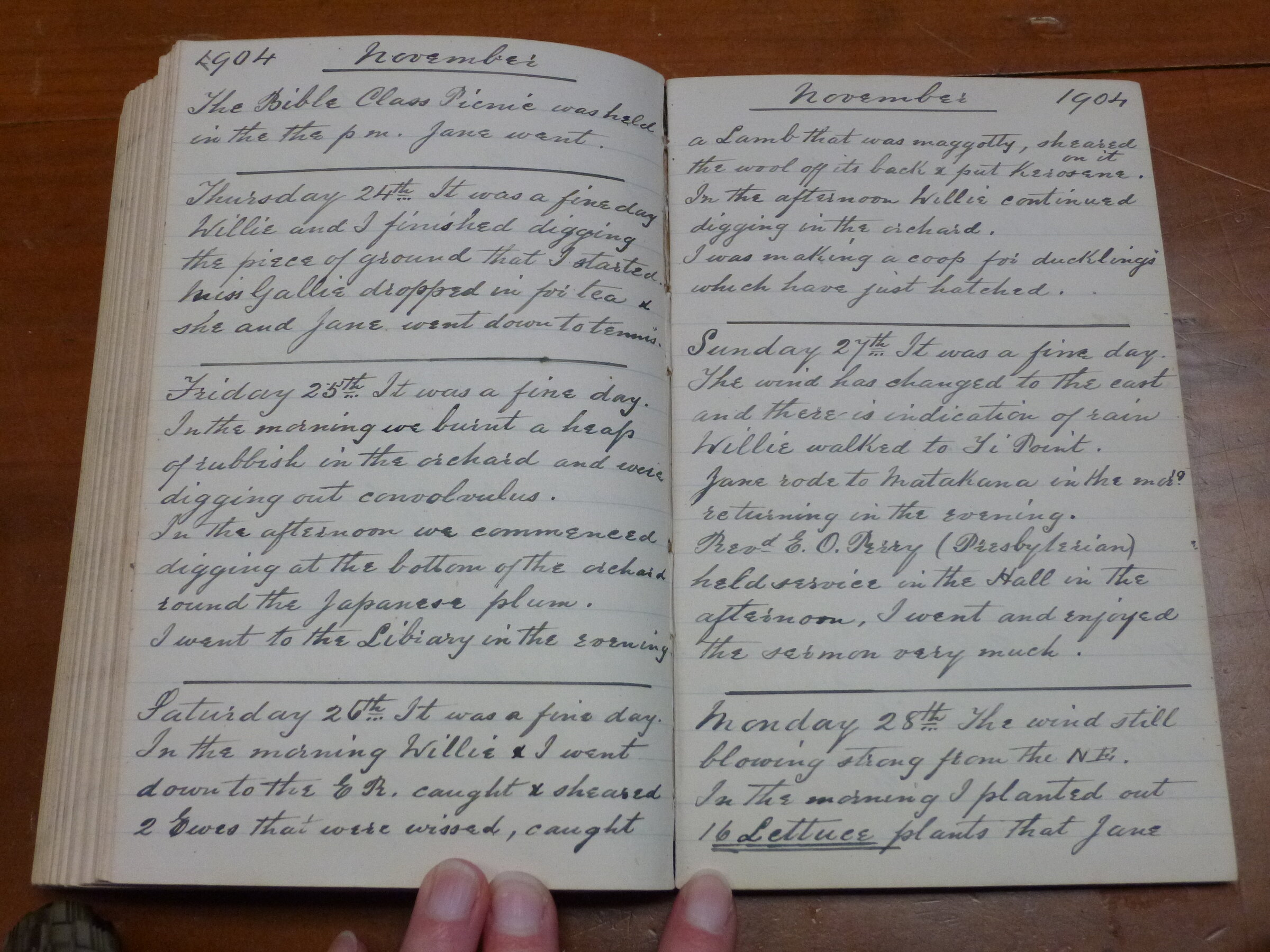 Original CS Clarke diary page