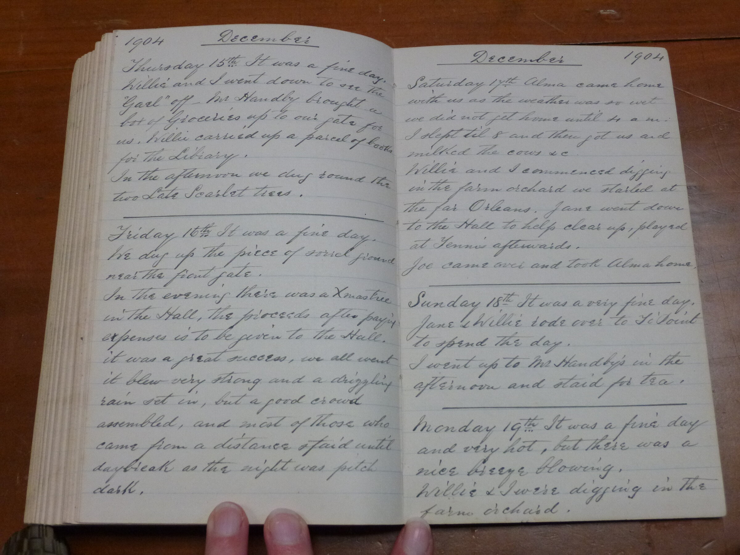 Original CS Clarke diary page