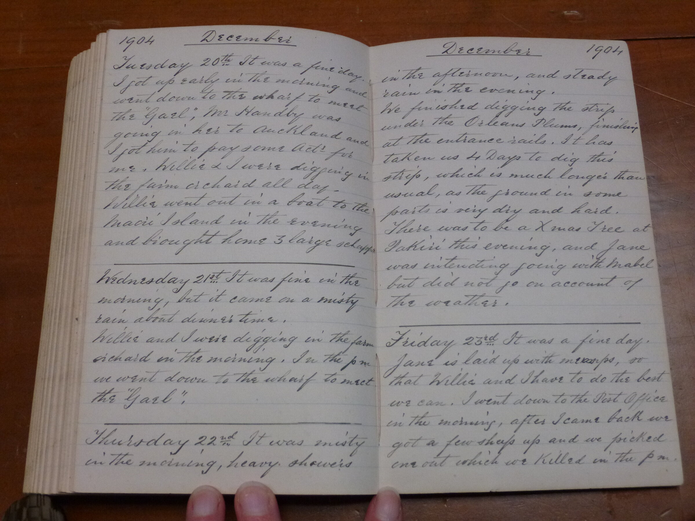 Original CS Clarke diary page