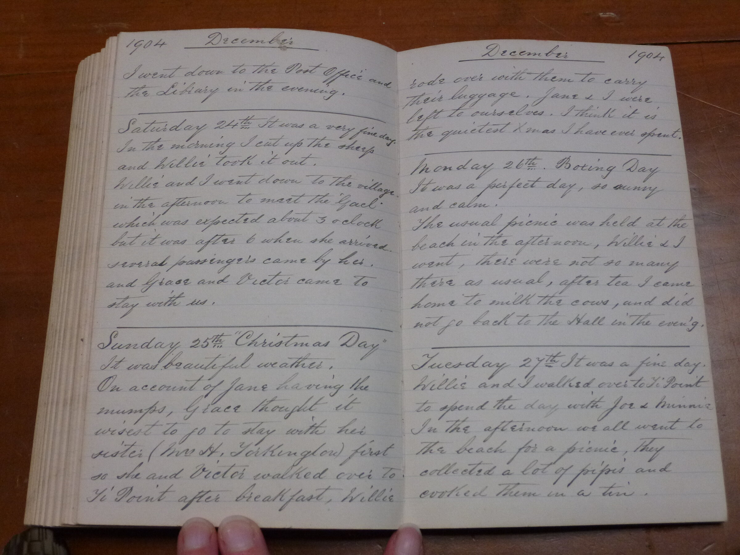 Original CS Clarke diary page