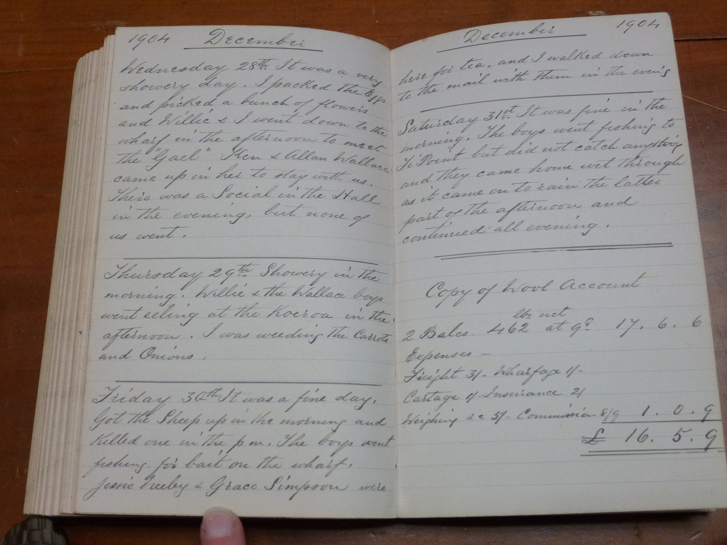 Original CS Clarke diary page