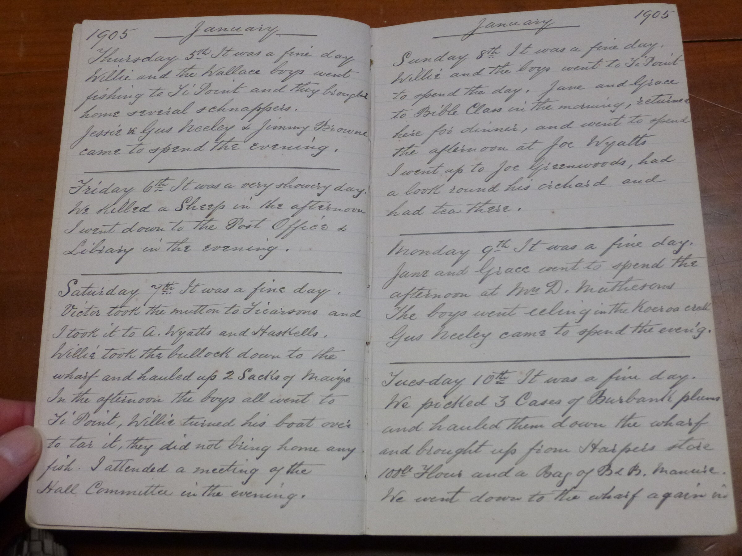 Original CS Clarke diary page