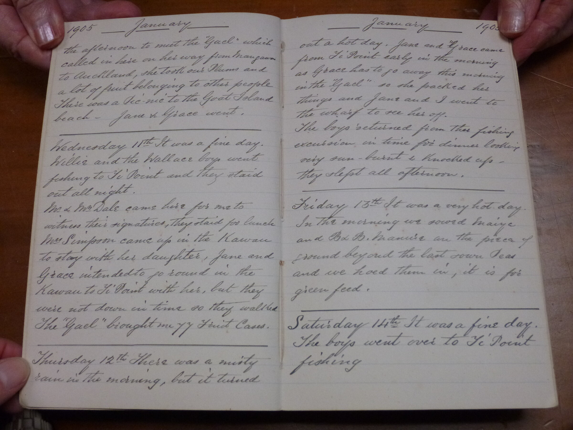 Original CS Clarke diary page