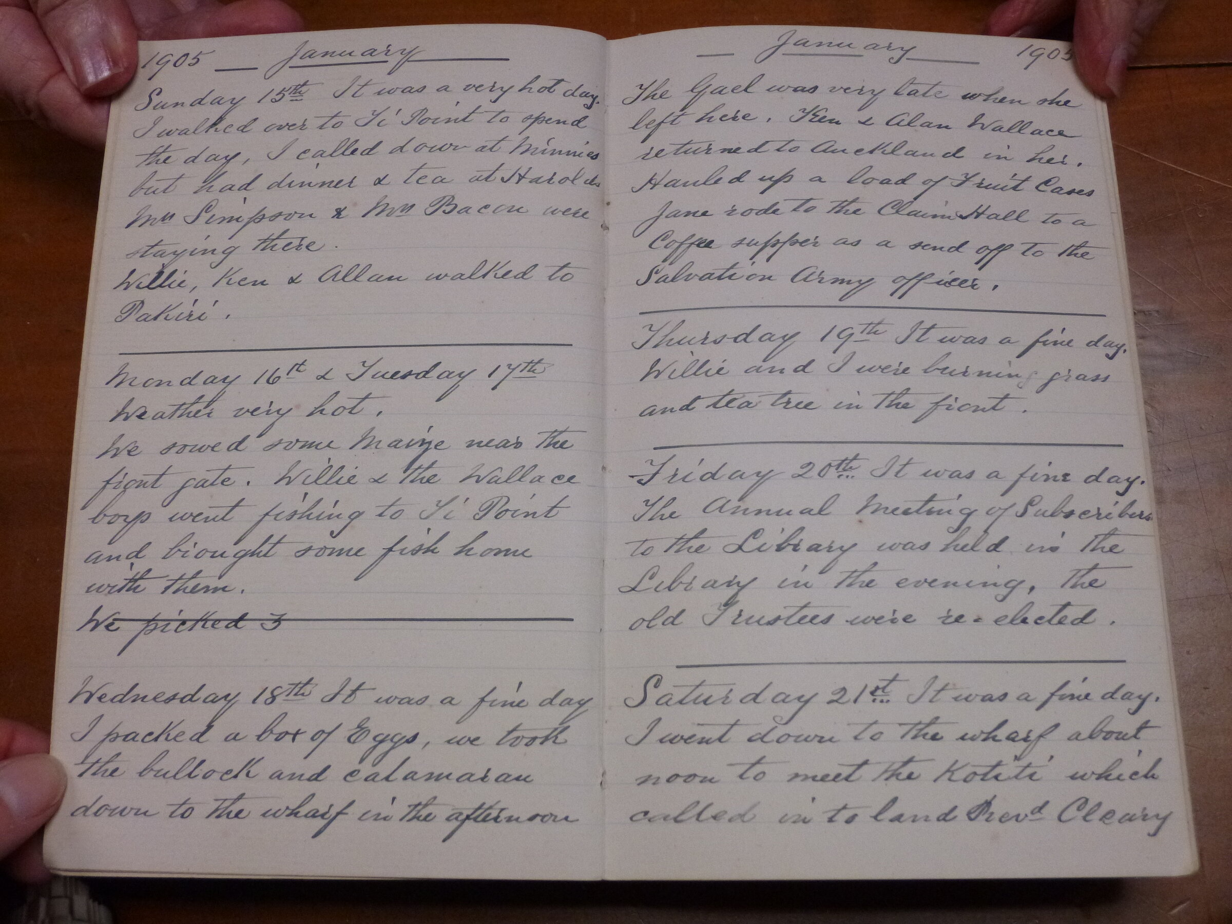 Original CS Clarke diary page