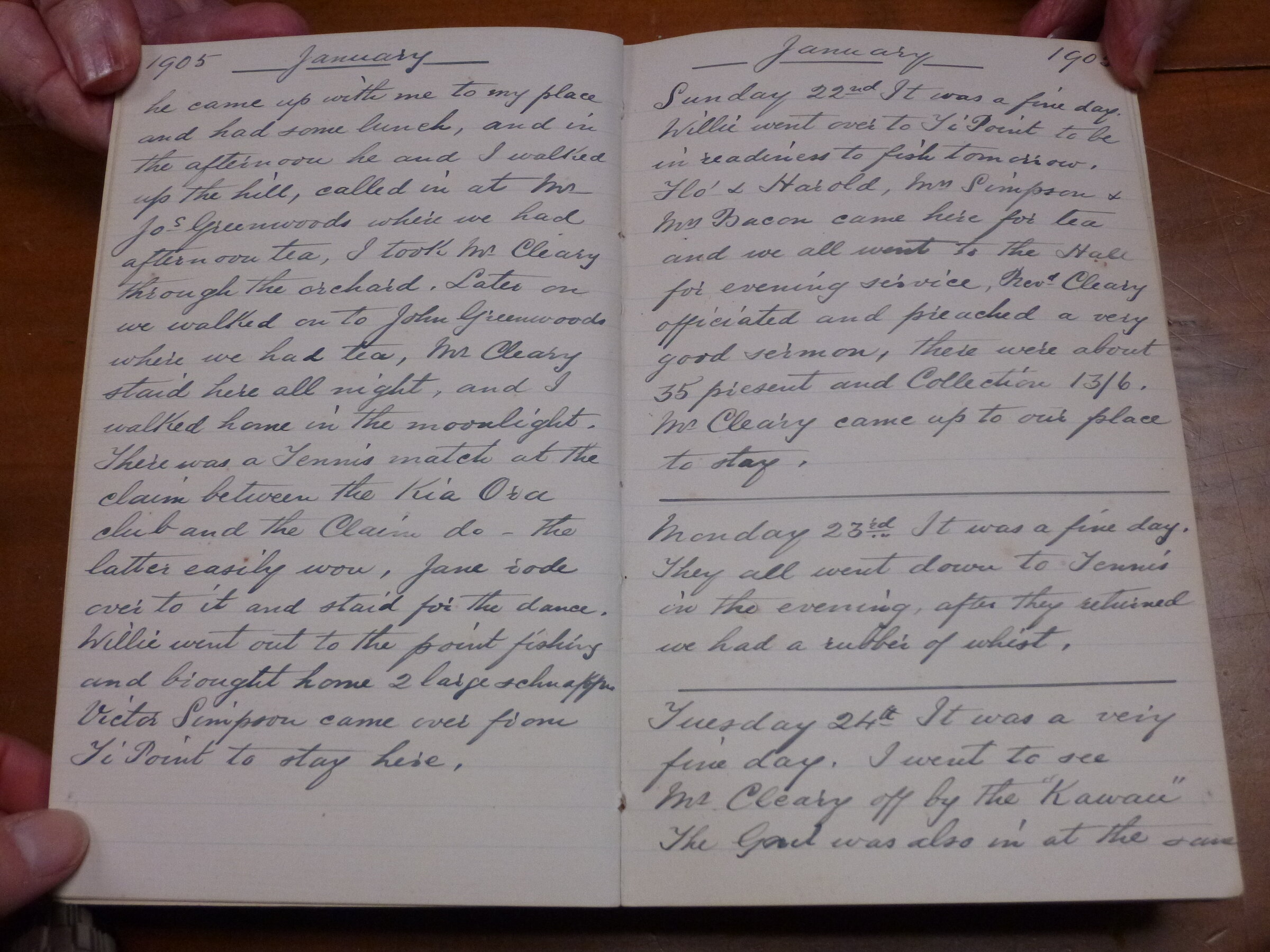 Original CS Clarke diary page