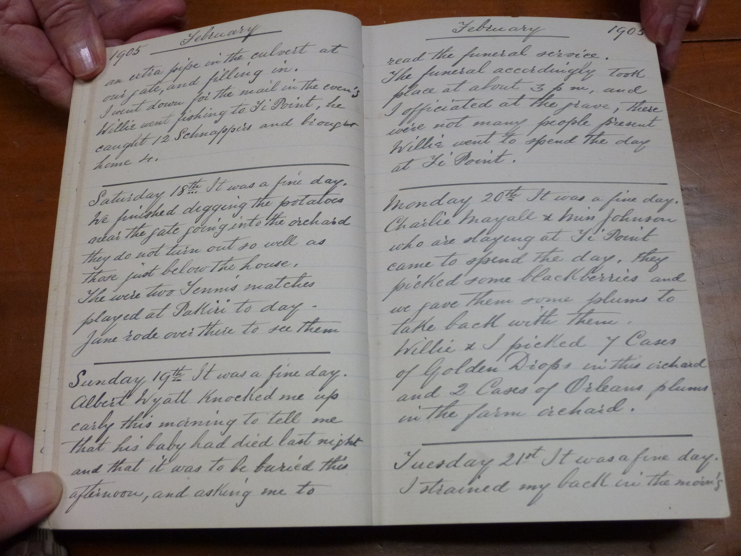 Original CS Clarke diary page