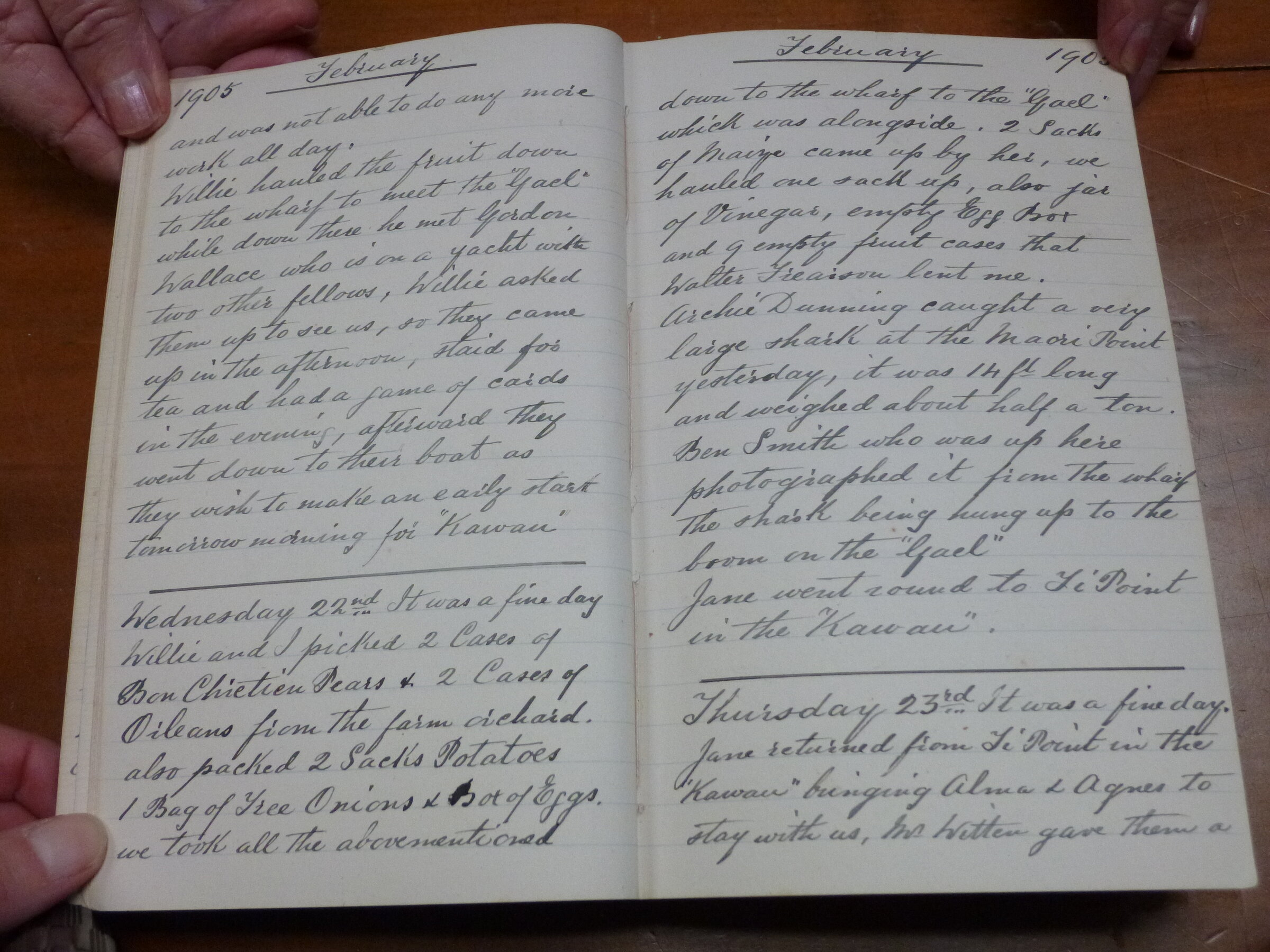 Original CS Clarke diary page