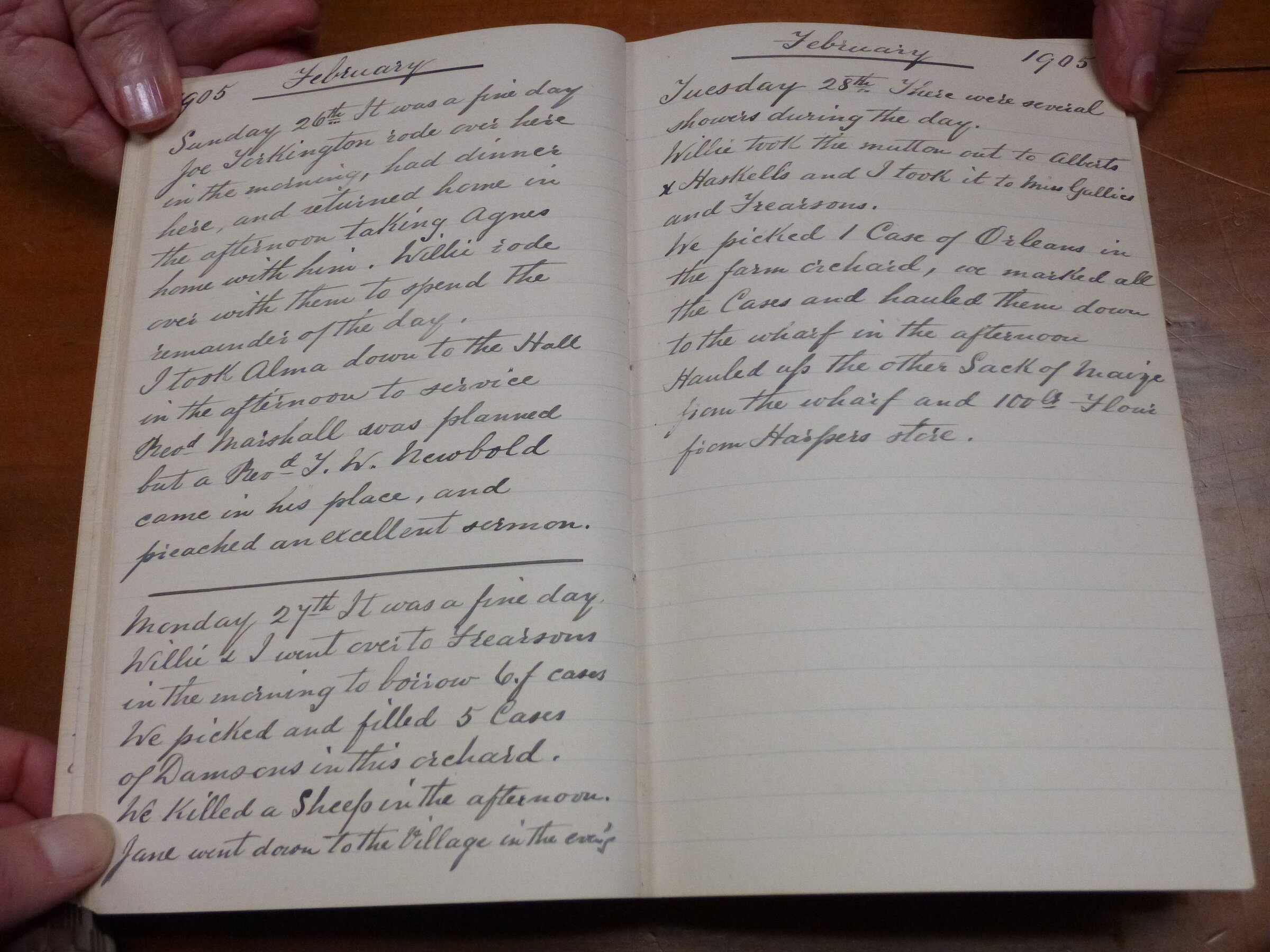 Original CS Clarke diary page