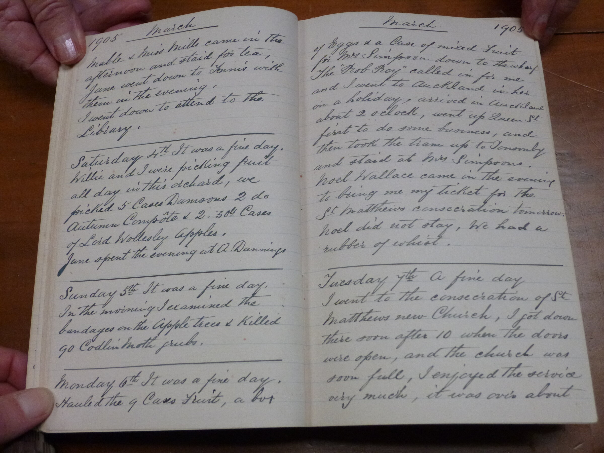 Original CS Clarke diary page