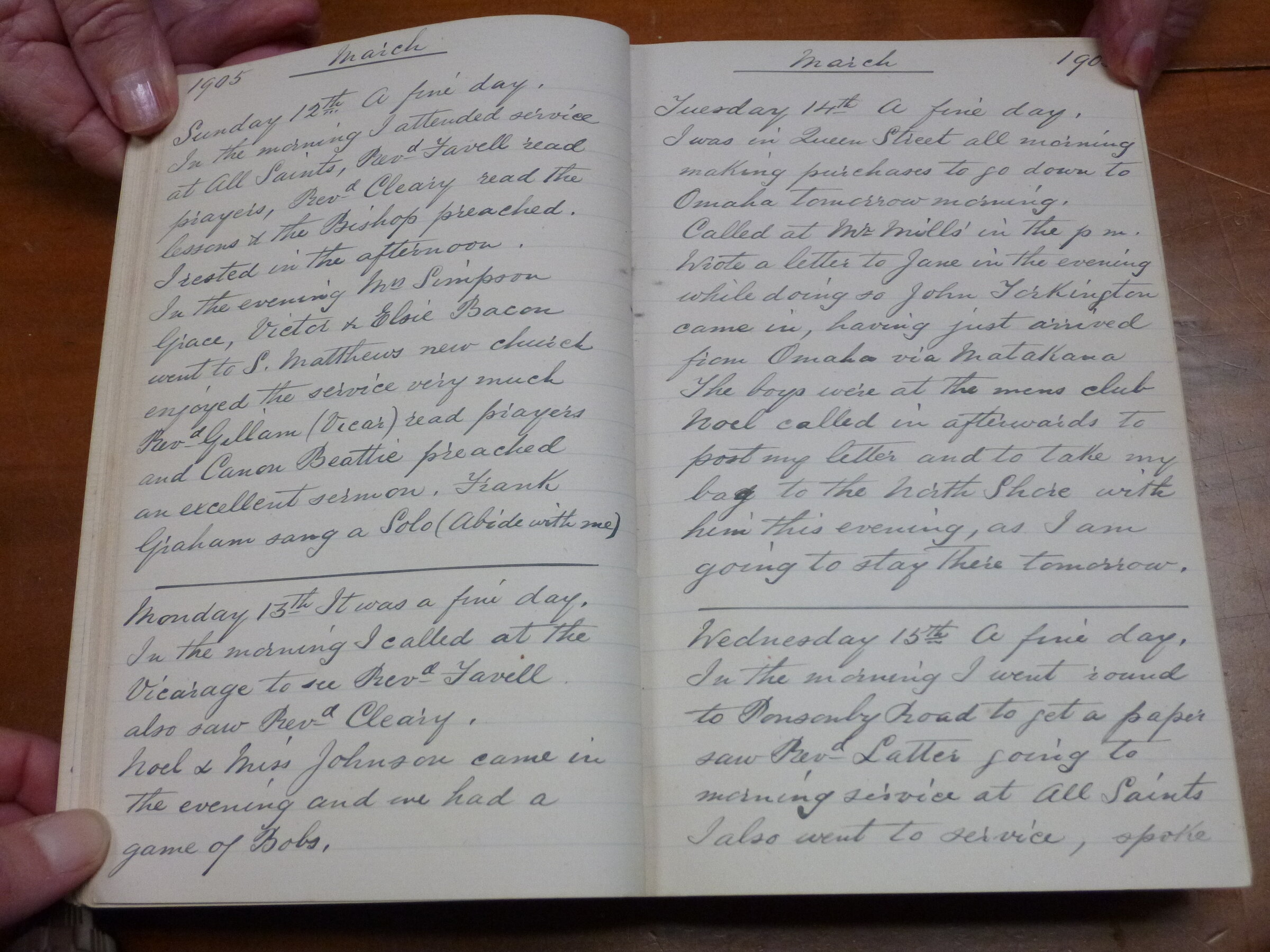 Original CS Clarke diary page