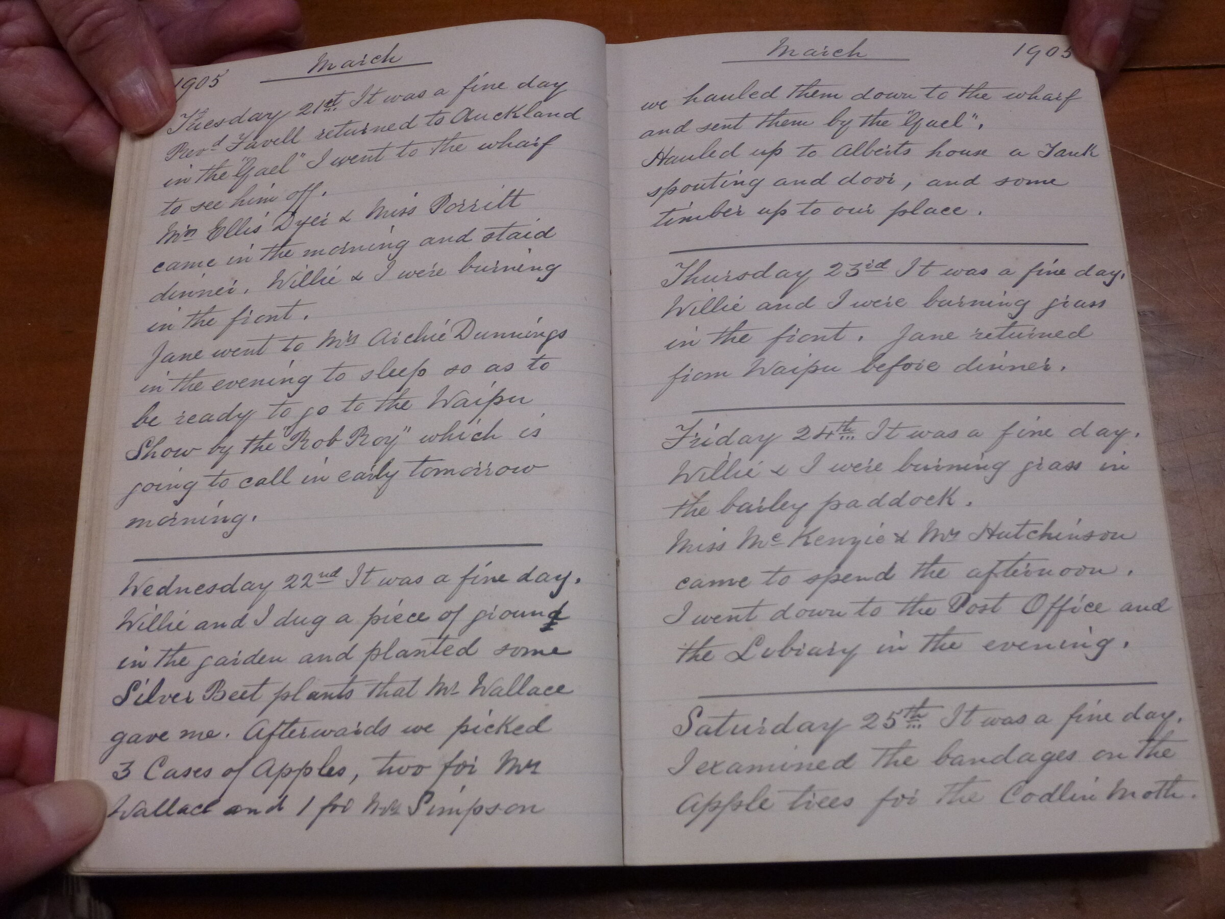 Original CS Clarke diary page
