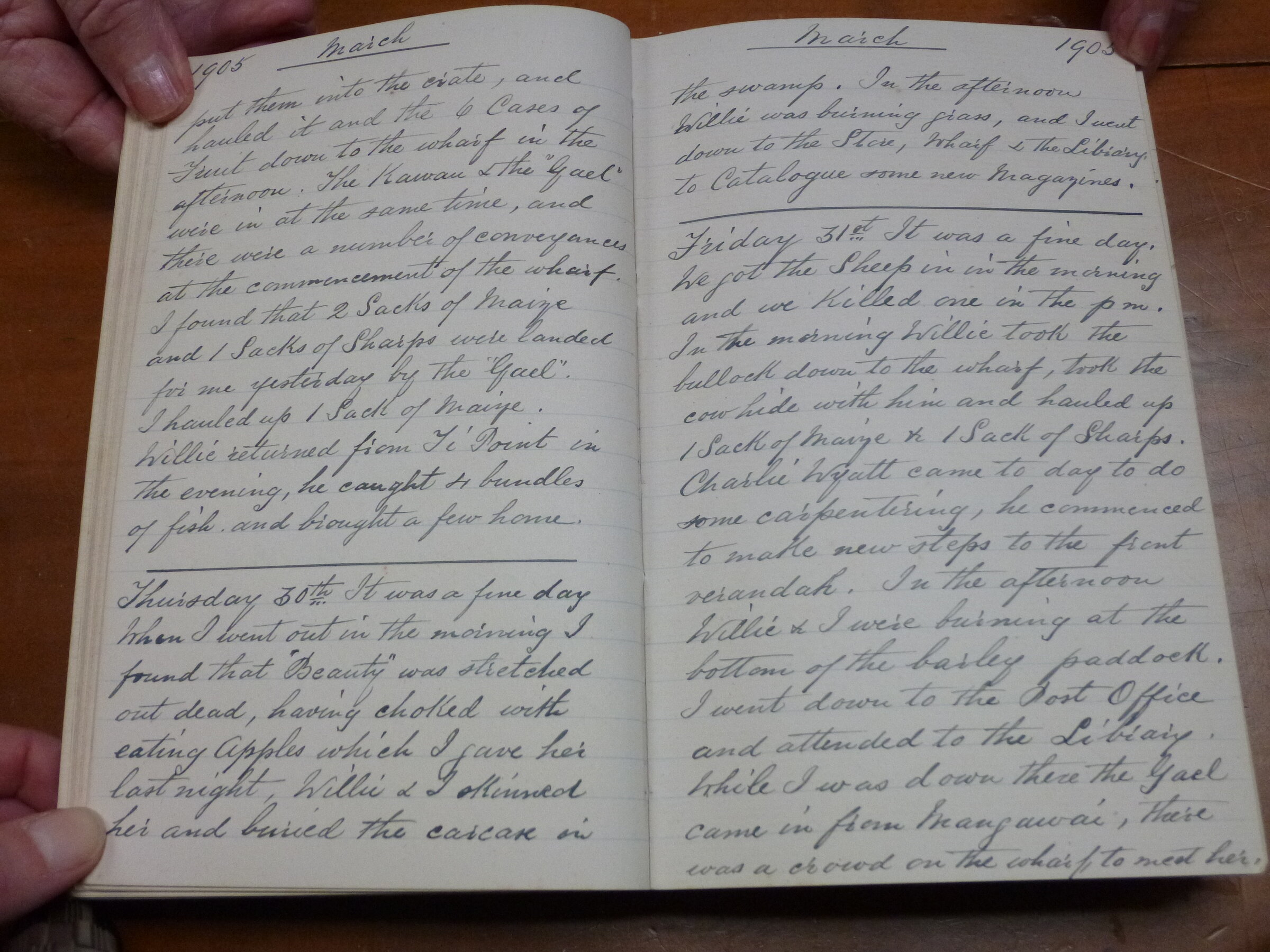 Original CS Clarke diary page