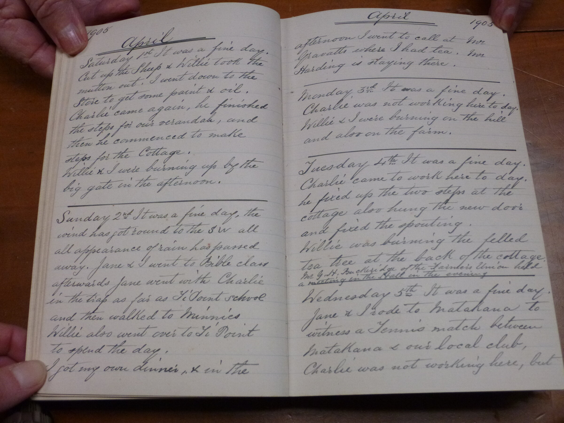 Original CS Clarke diary page