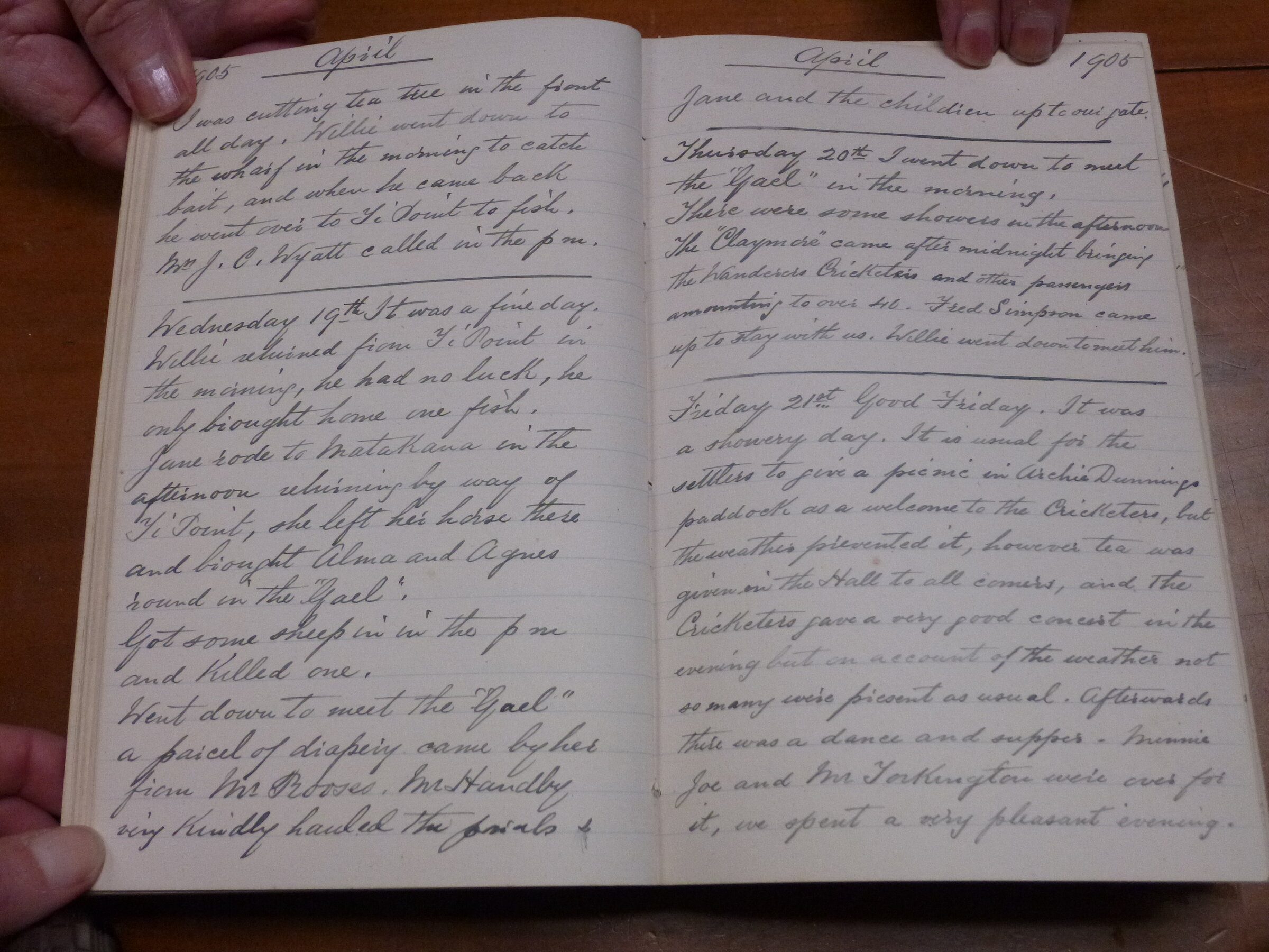 Original CS Clarke diary page