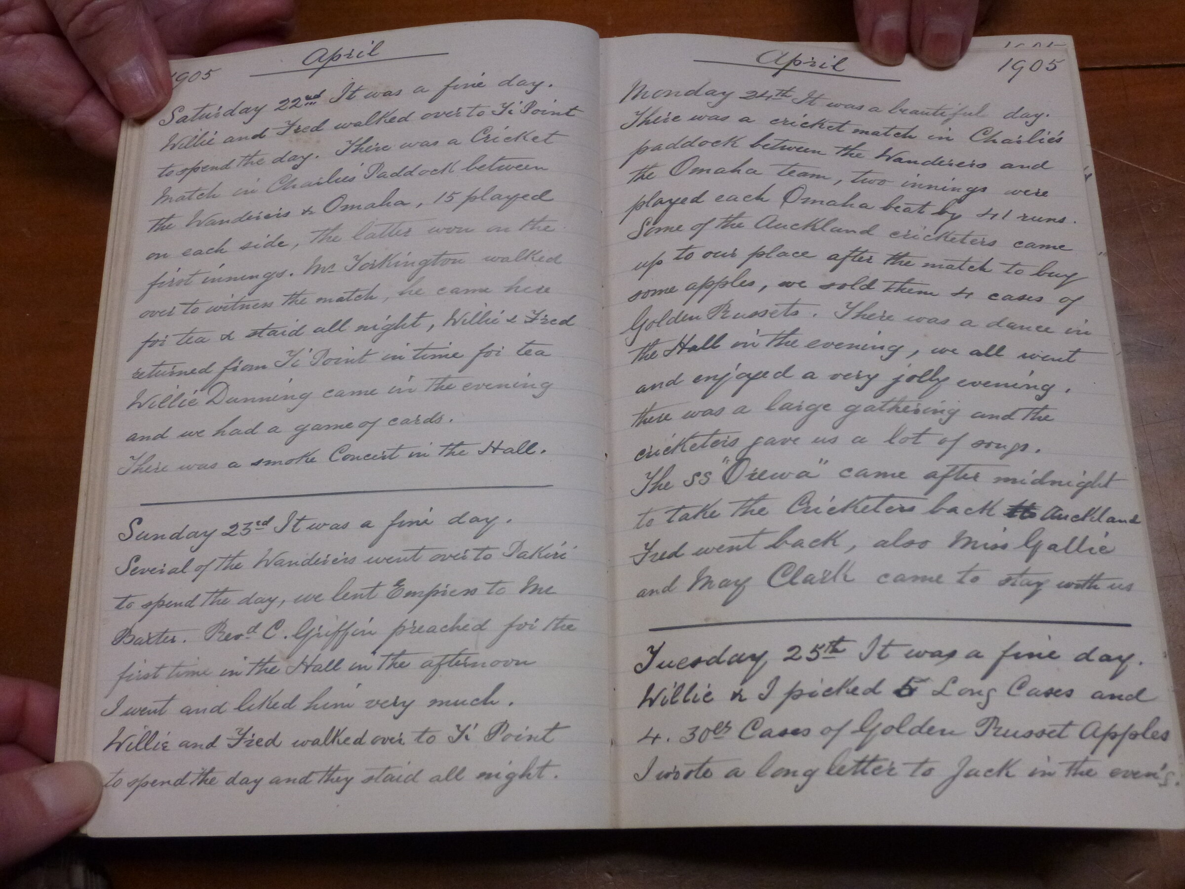 Original CS Clarke diary page