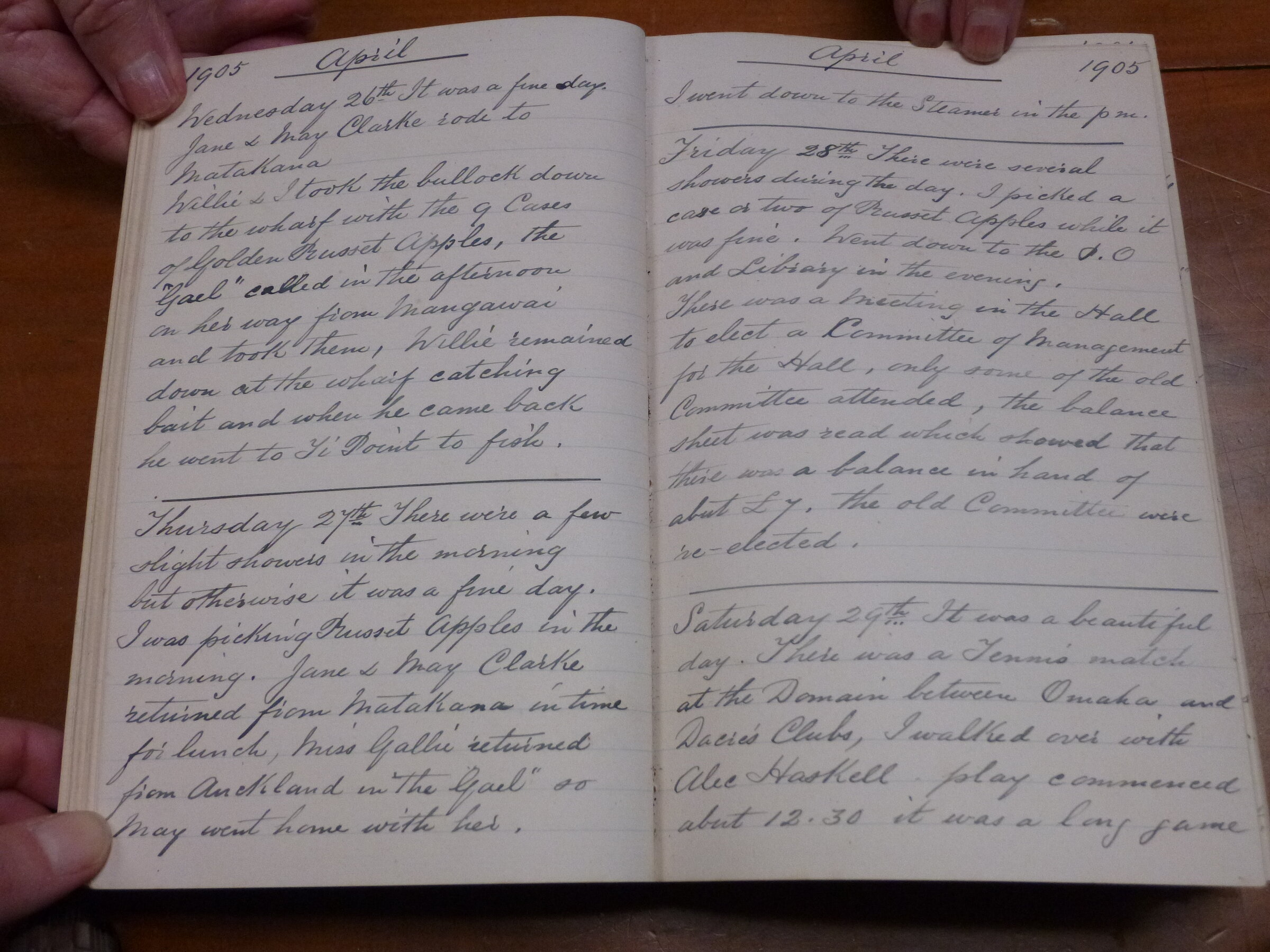 Original CS Clarke diary page