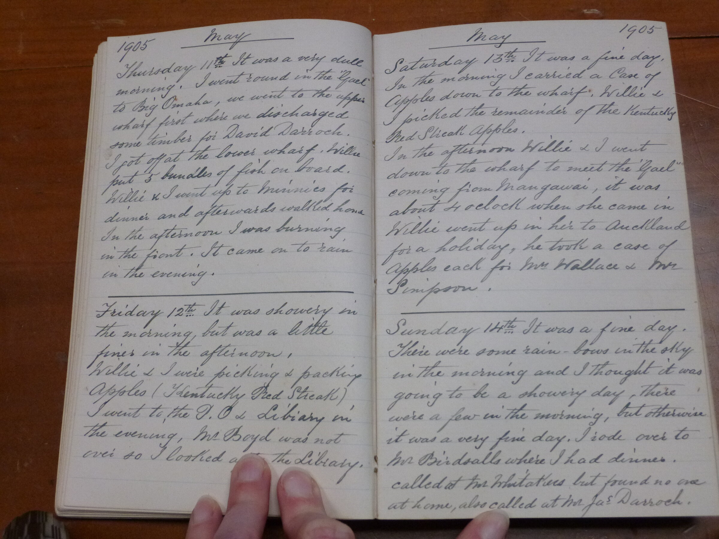 Original CS Clarke diary page