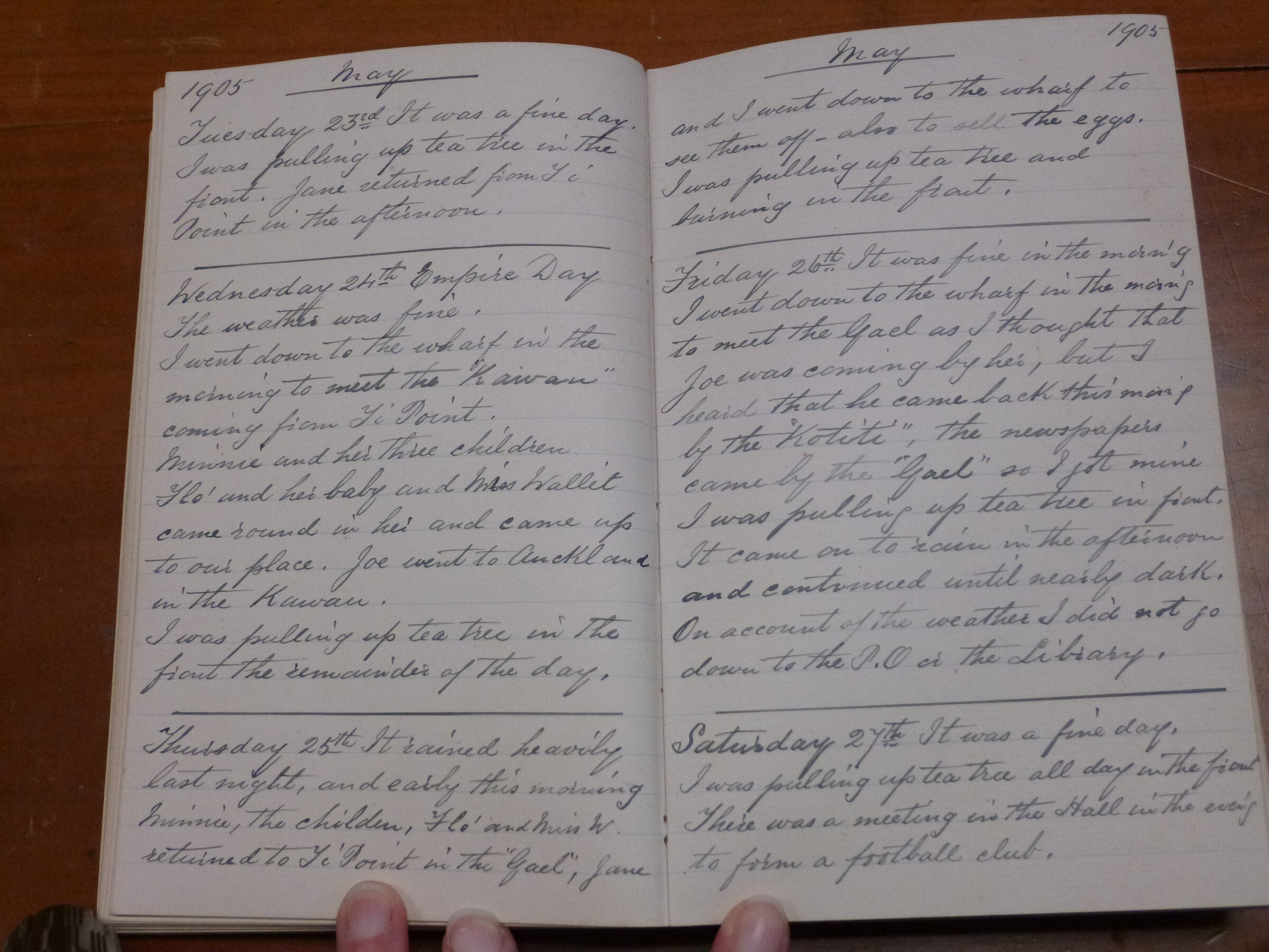 Original CS Clarke diary page