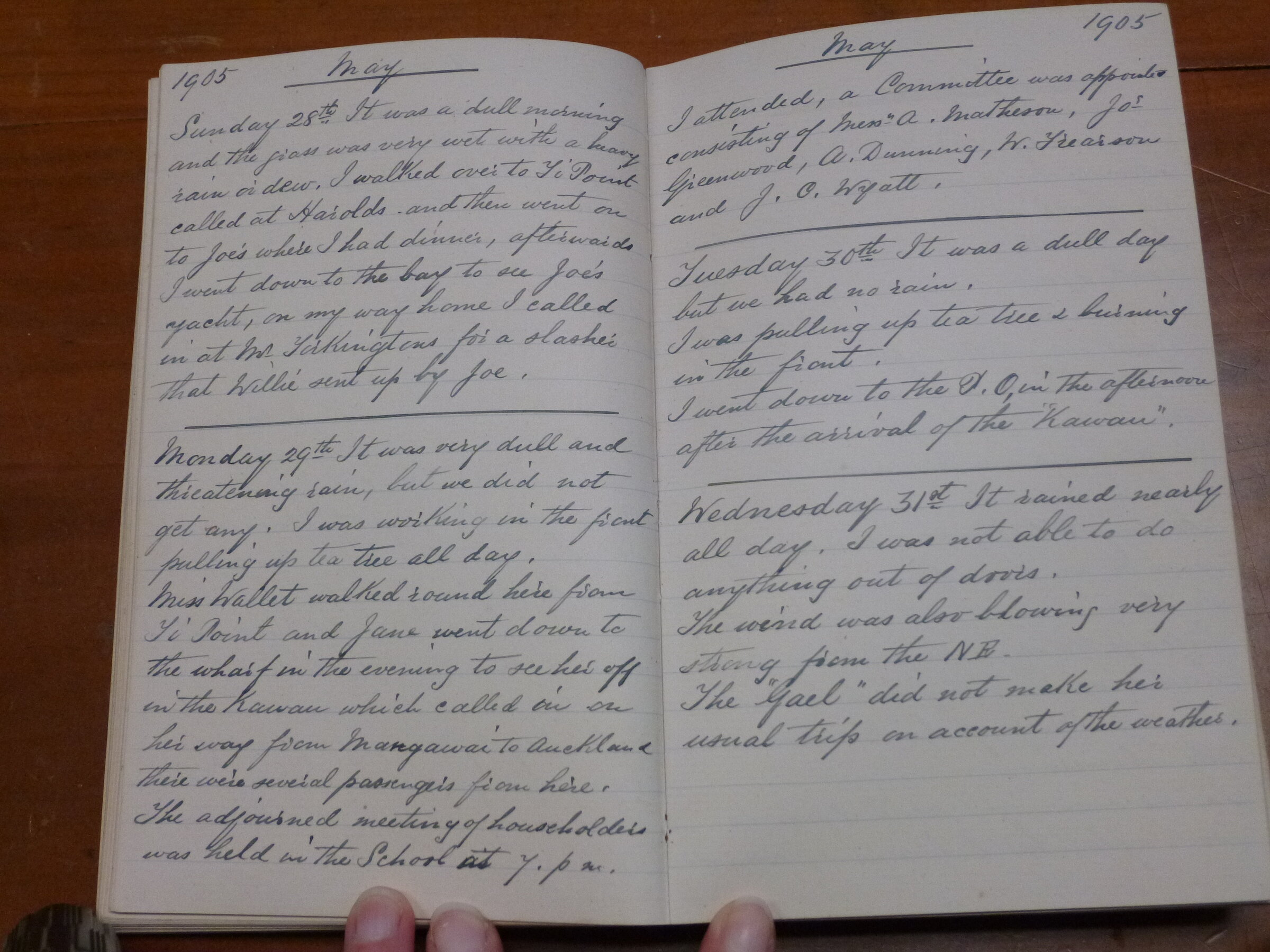 Original CS Clarke diary page