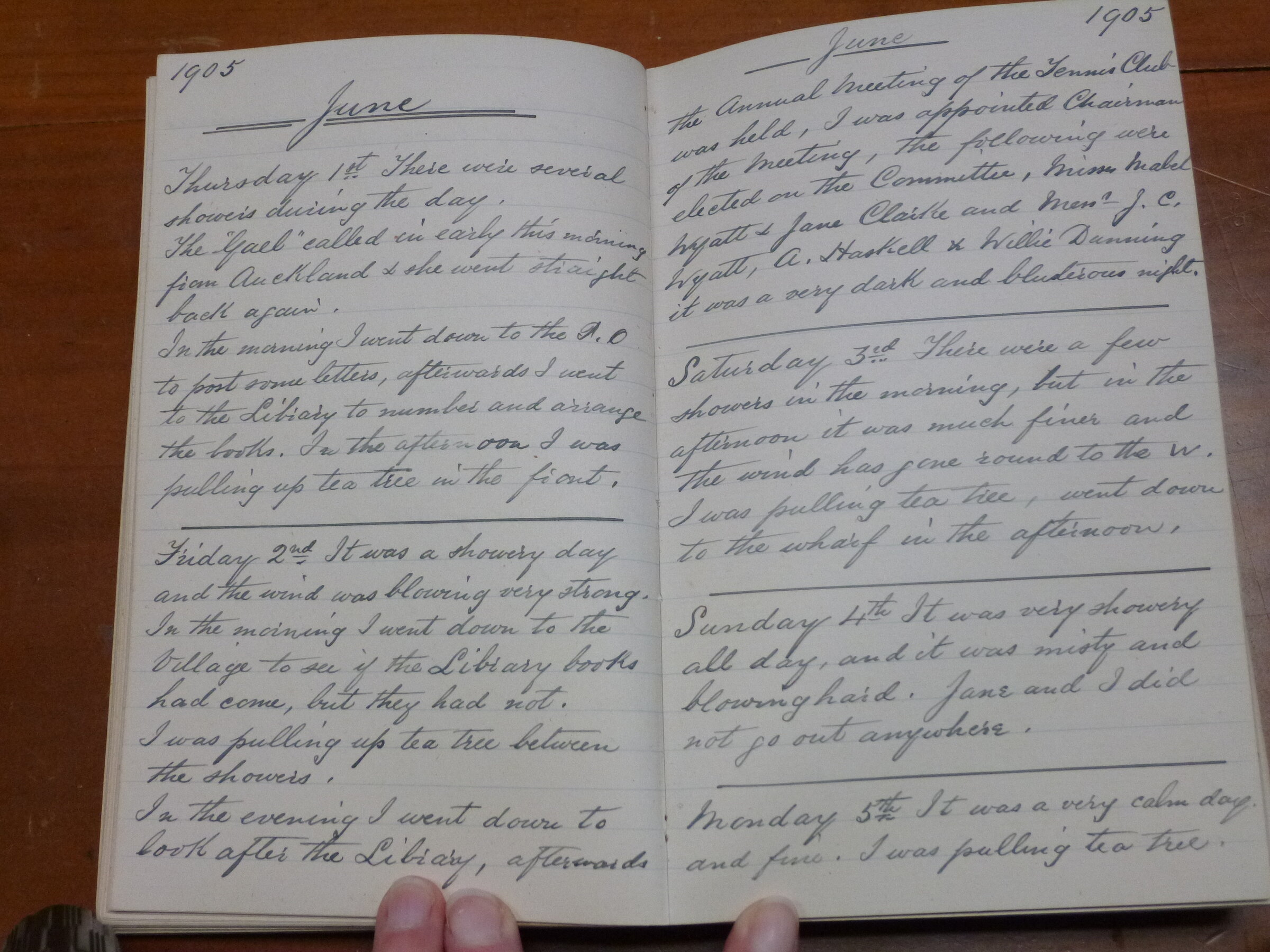 Original CS Clarke diary page