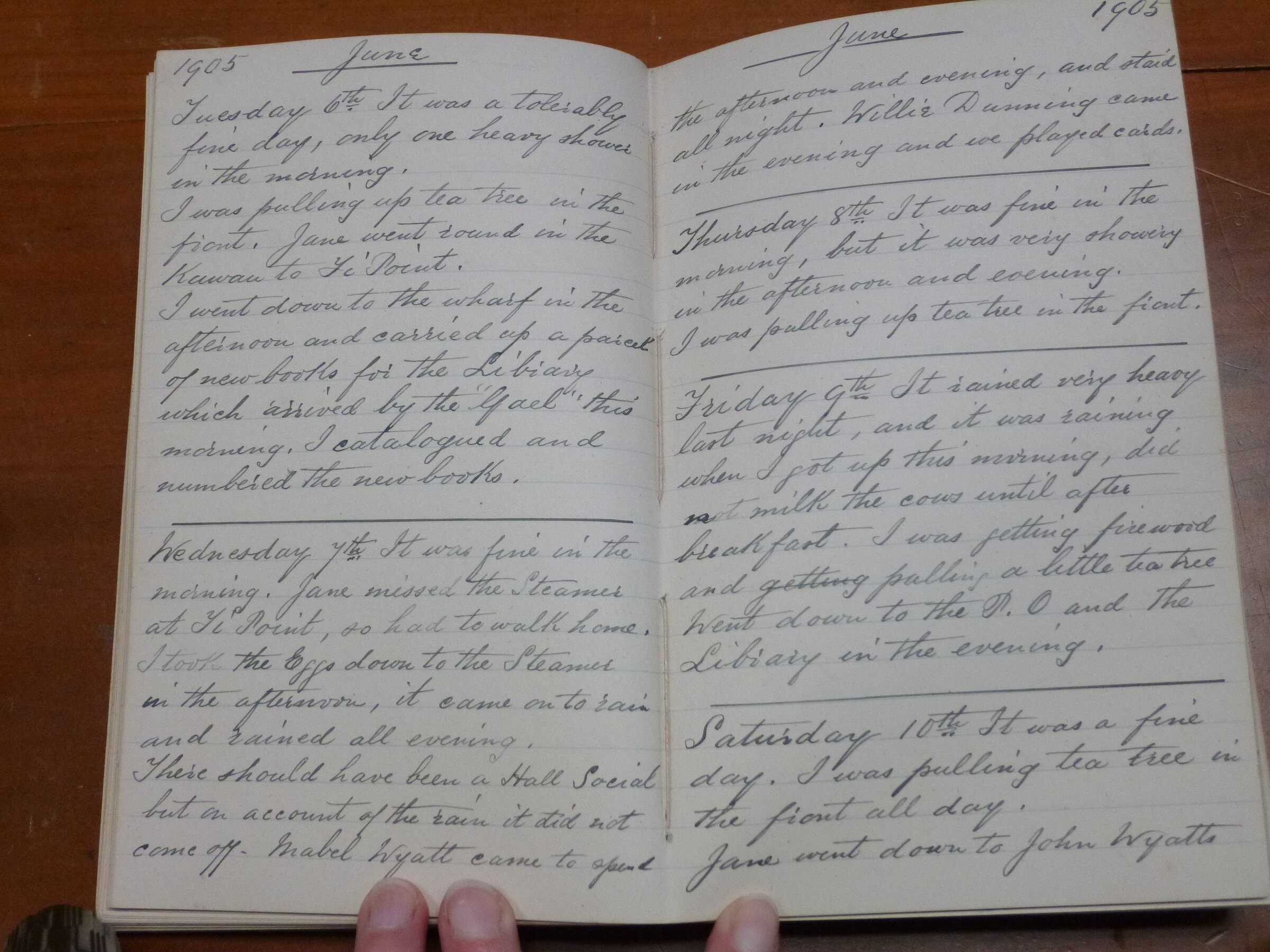 Original CS Clarke diary page
