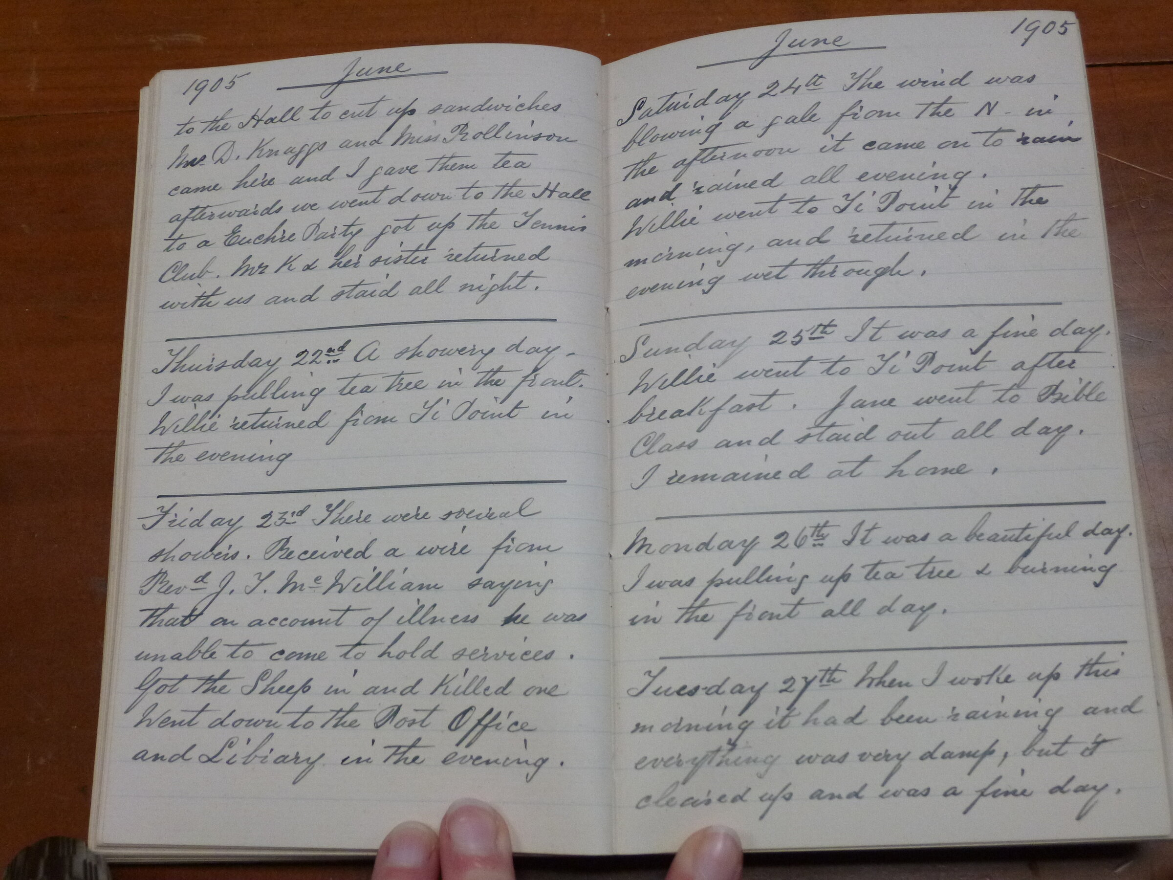 Original CS Clarke diary page