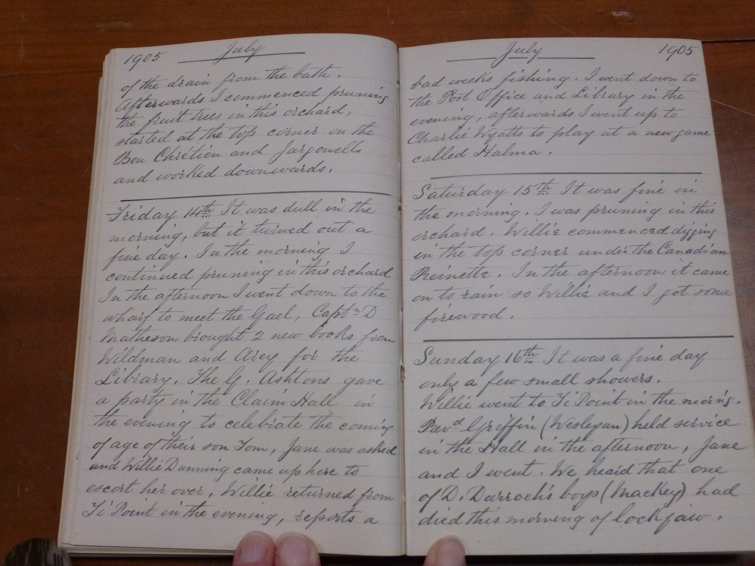 Original CS Clarke diary page