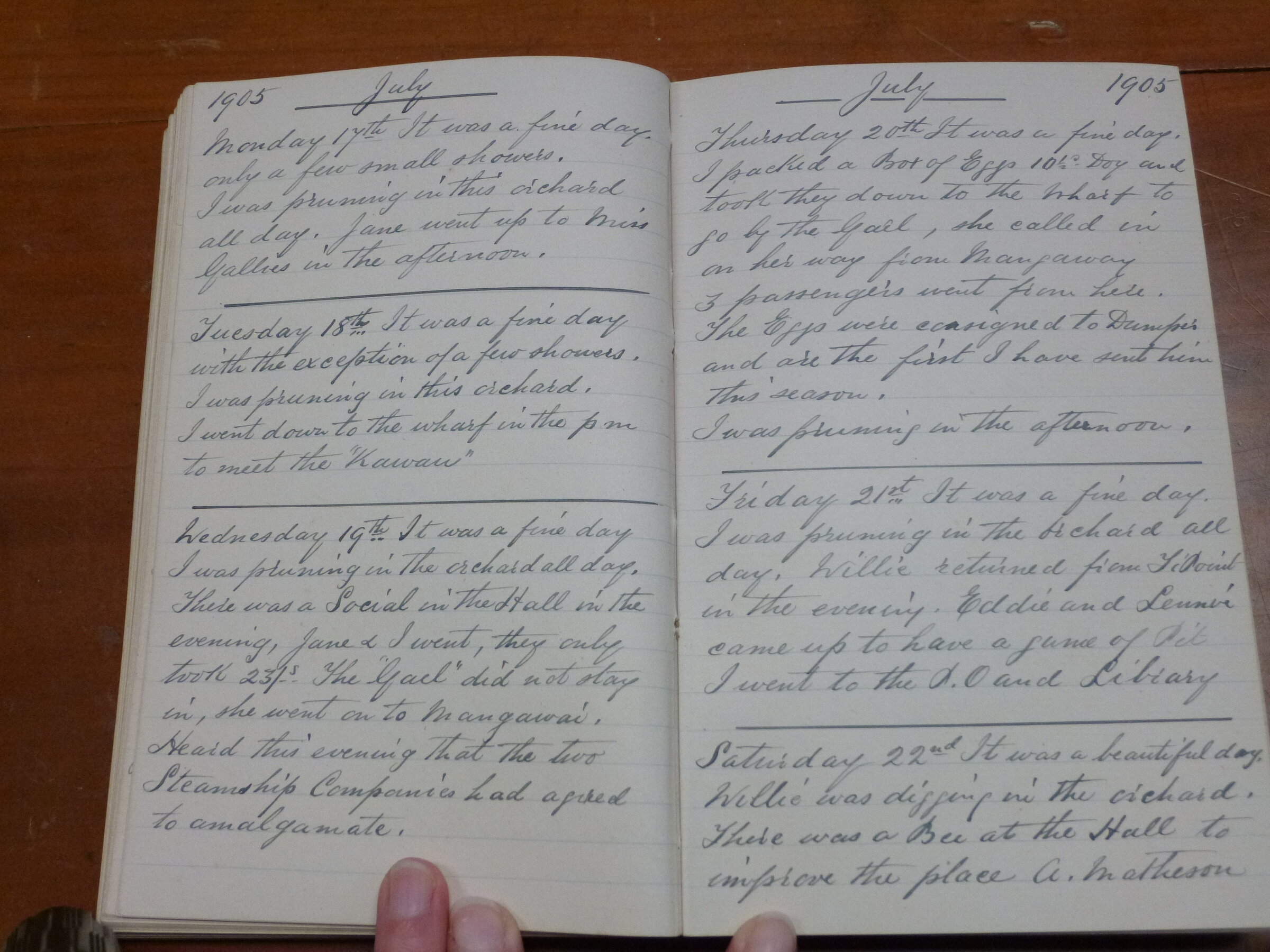 Original CS Clarke diary page