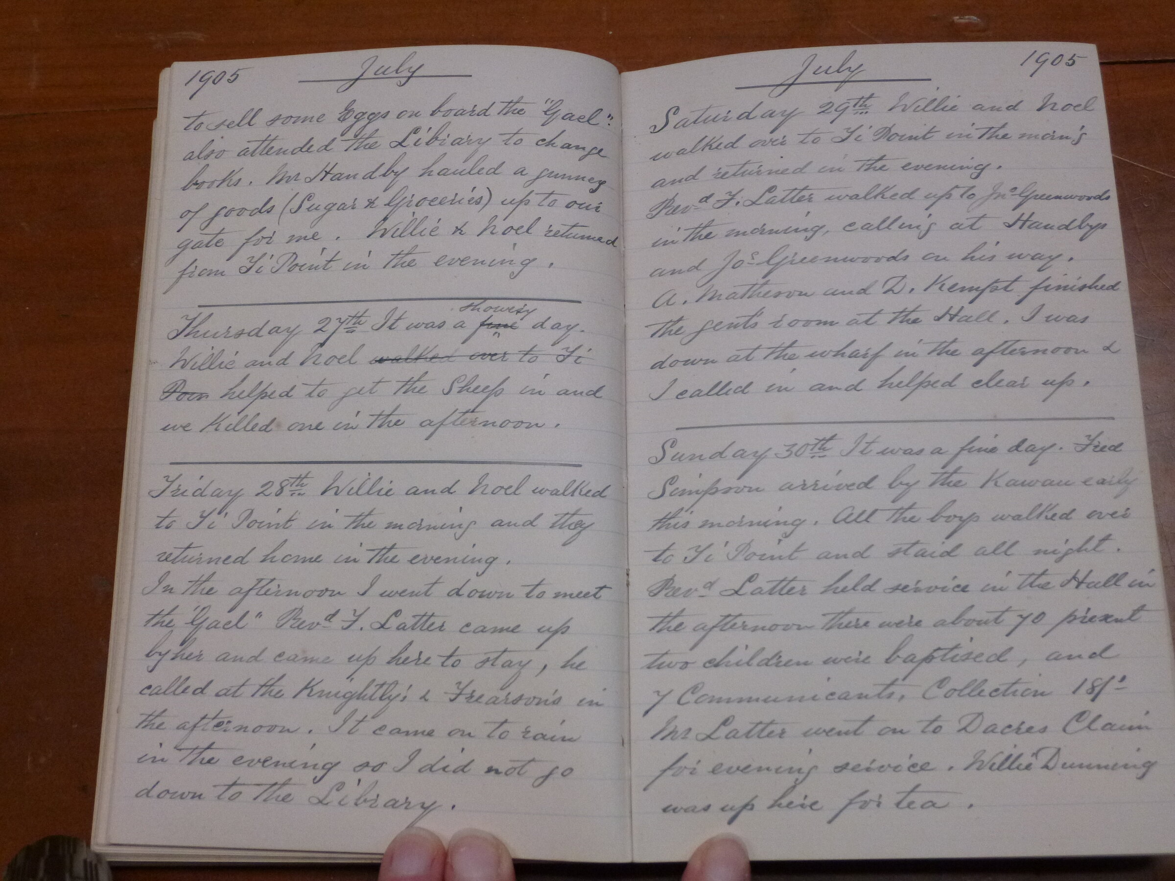 Original CS Clarke diary page