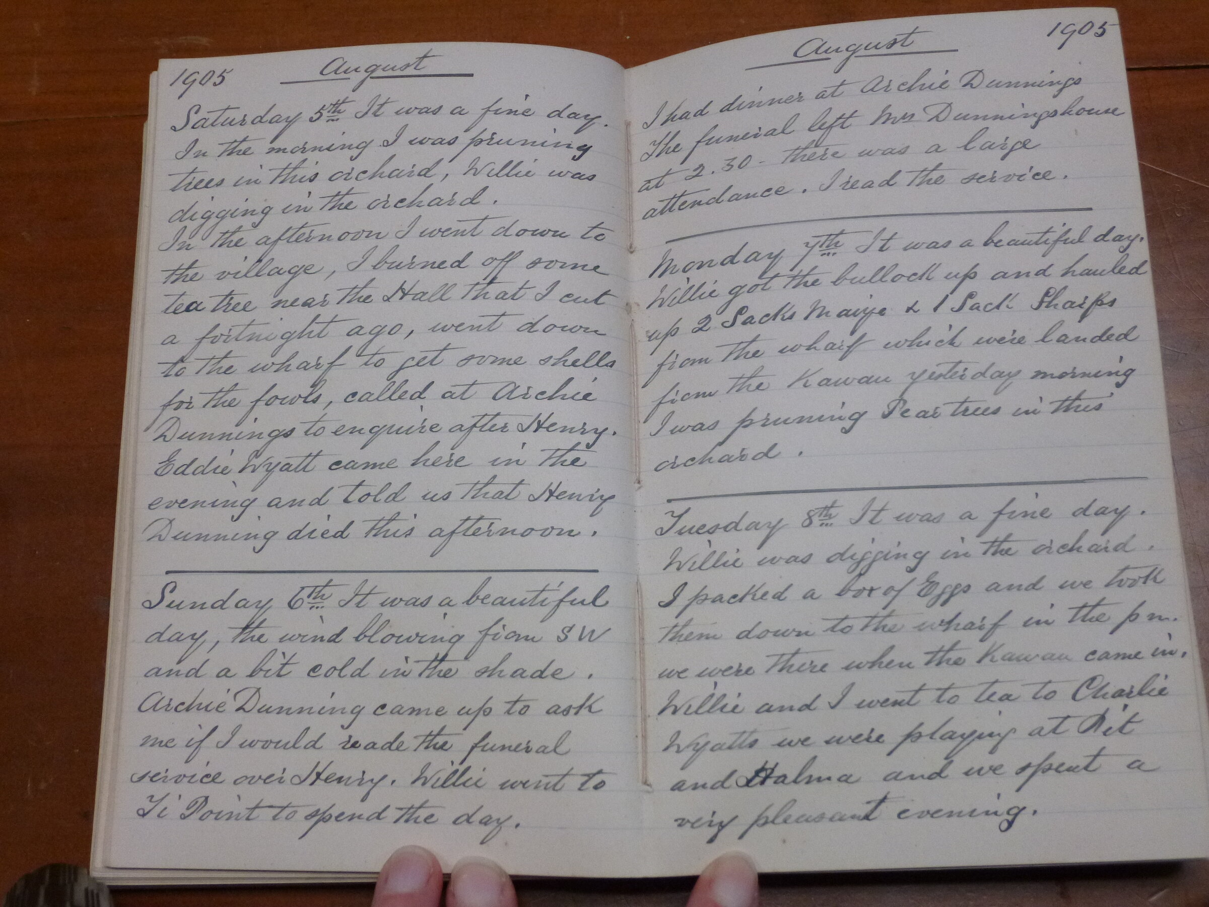 Original CS Clarke diary page