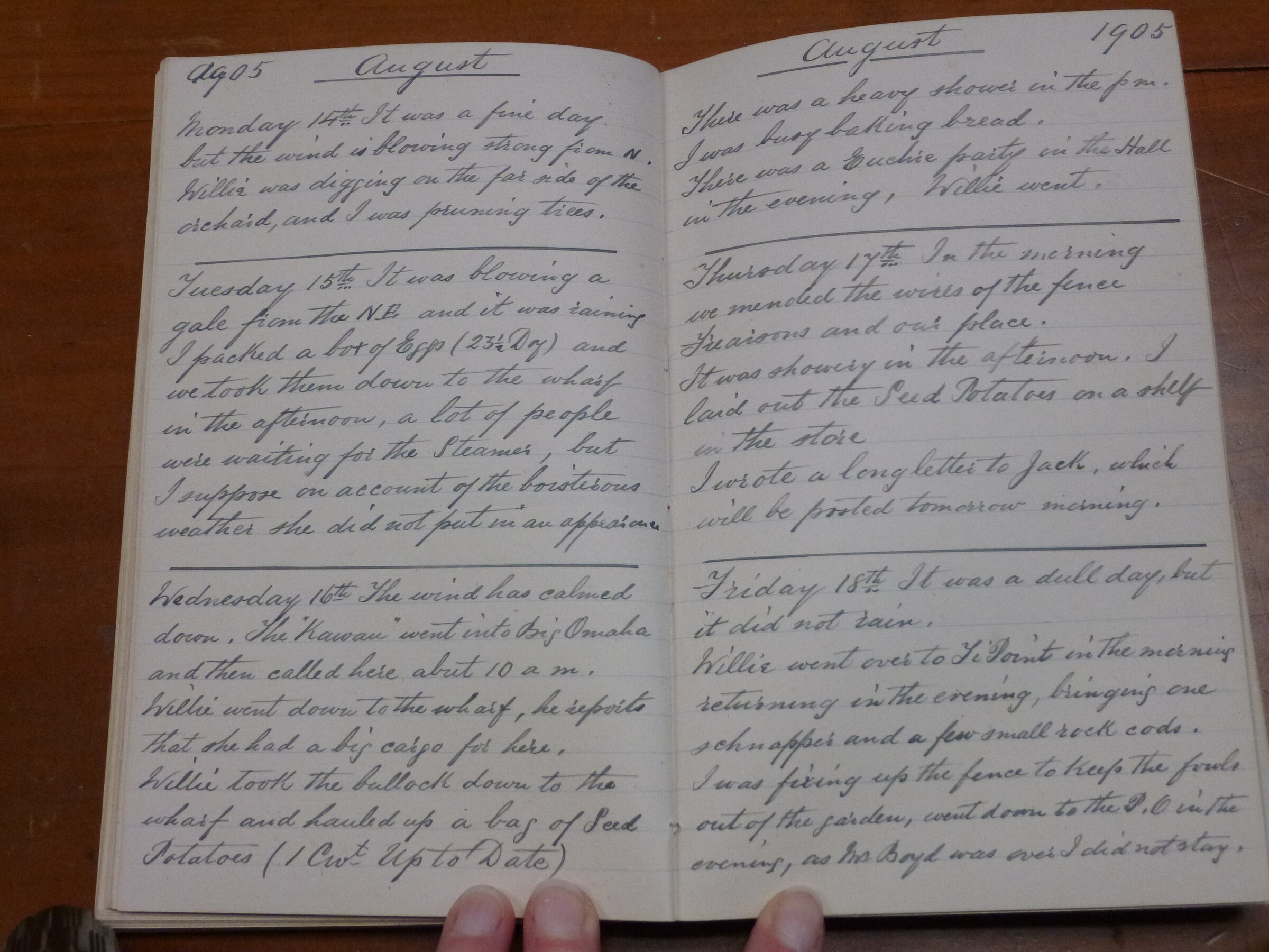 Original CS Clarke diary page