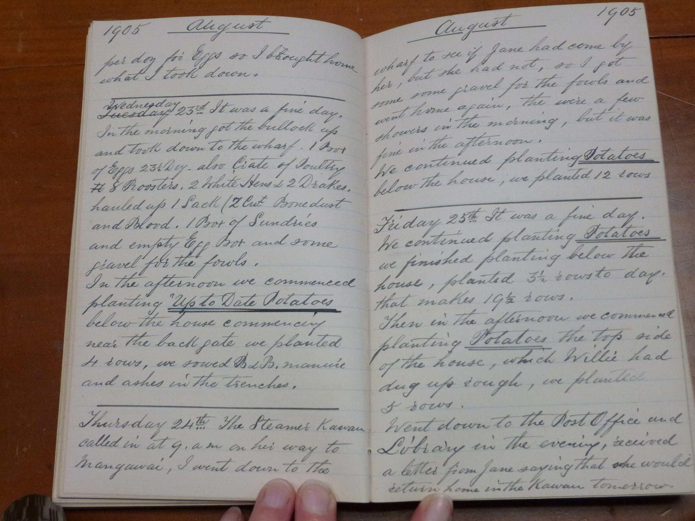 Original CS Clarke diary page