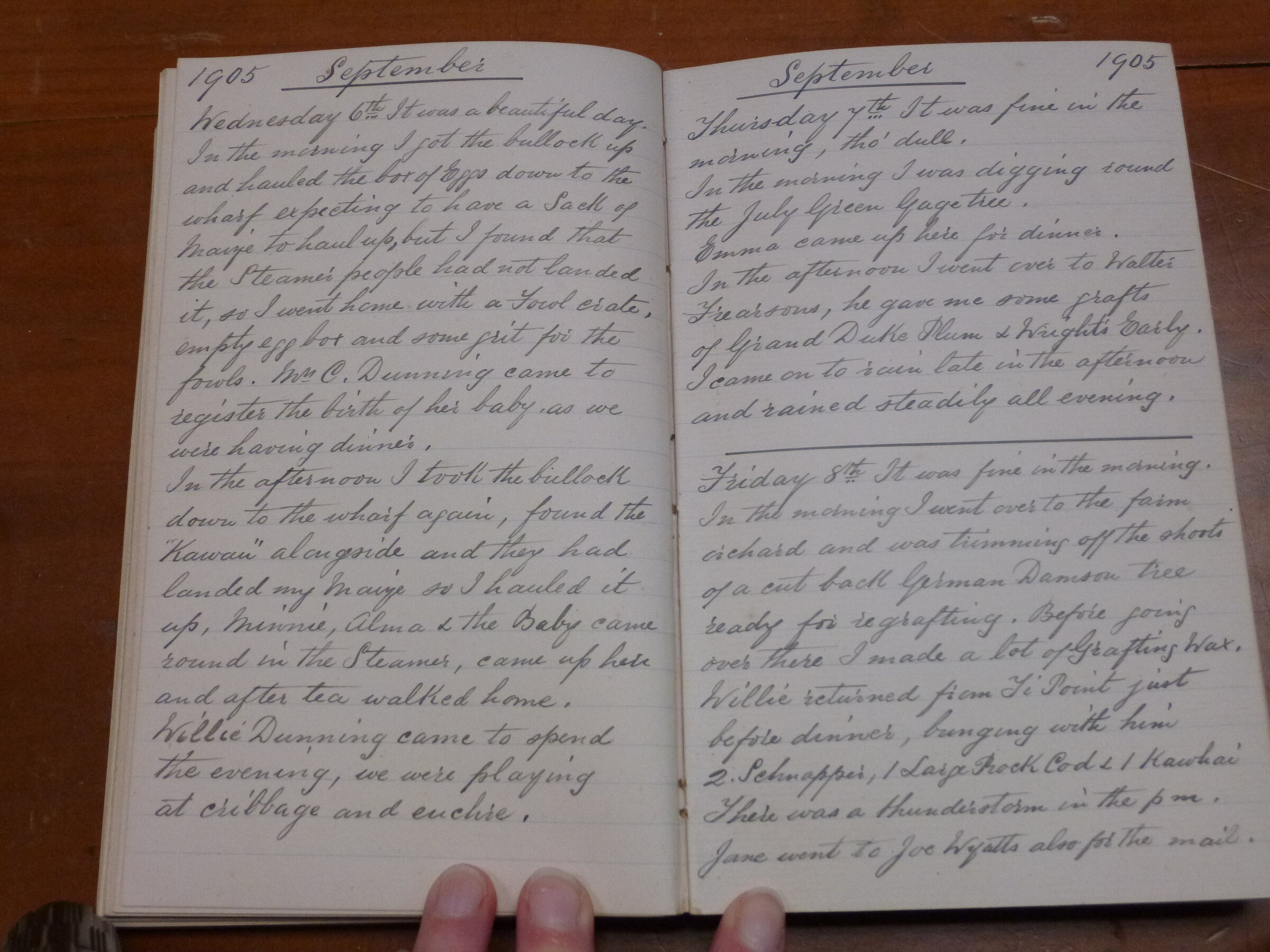 Original CS Clarke diary page