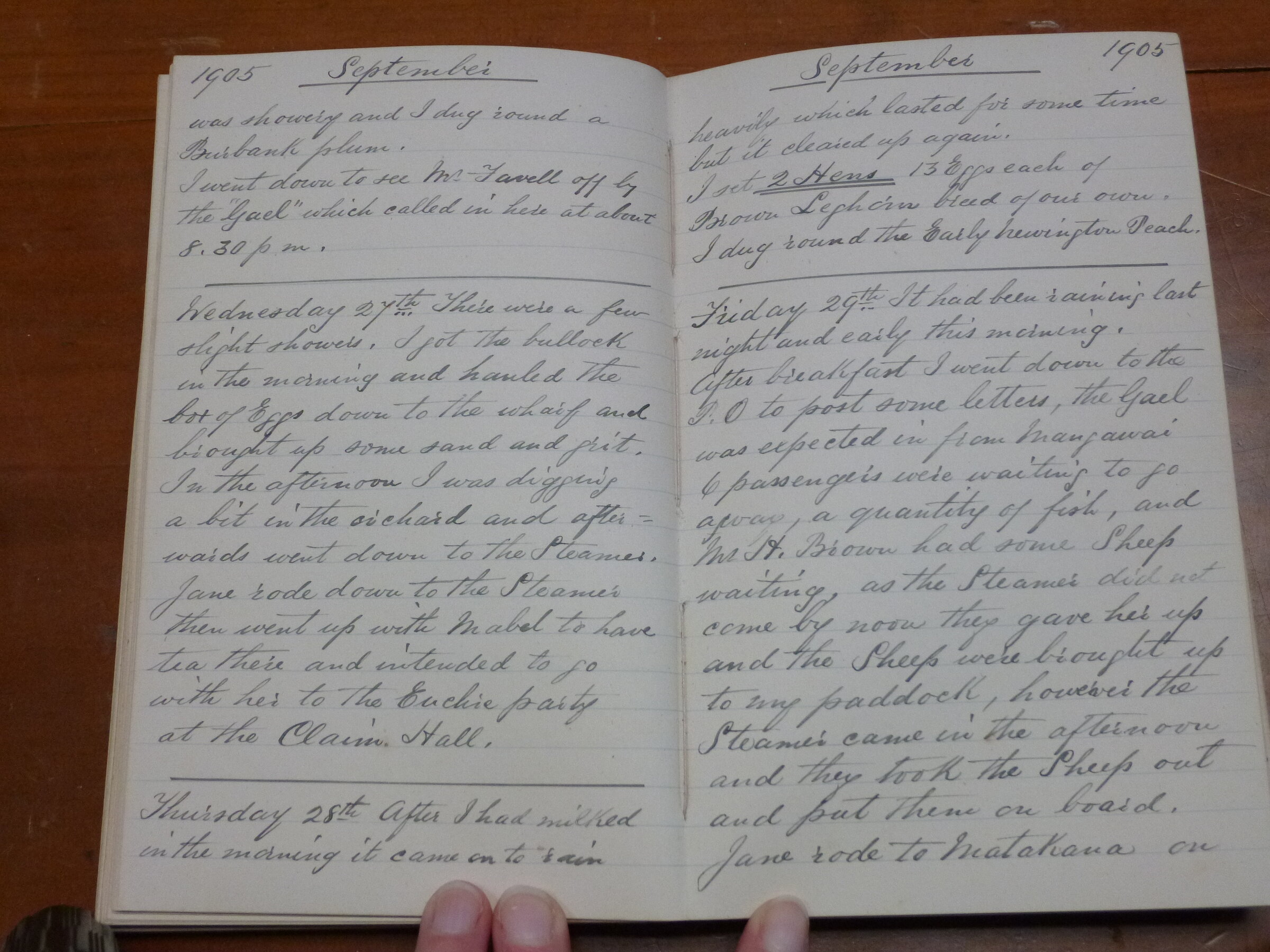 Original CS Clarke diary page