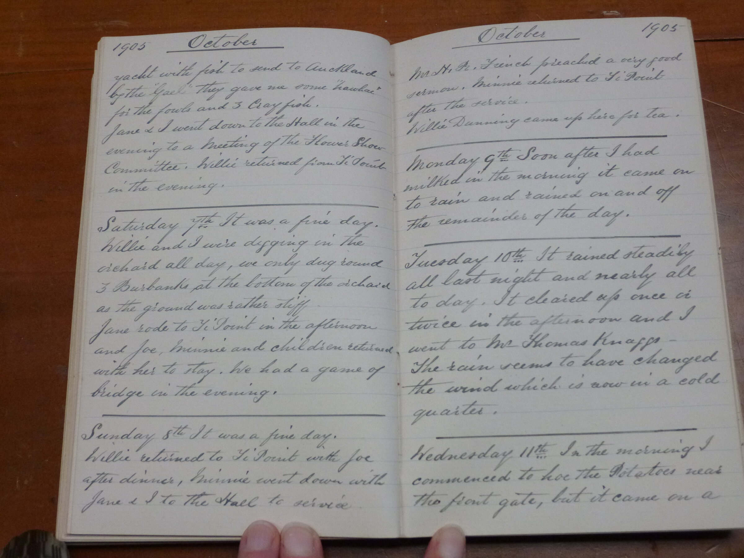 Original CS Clarke diary page