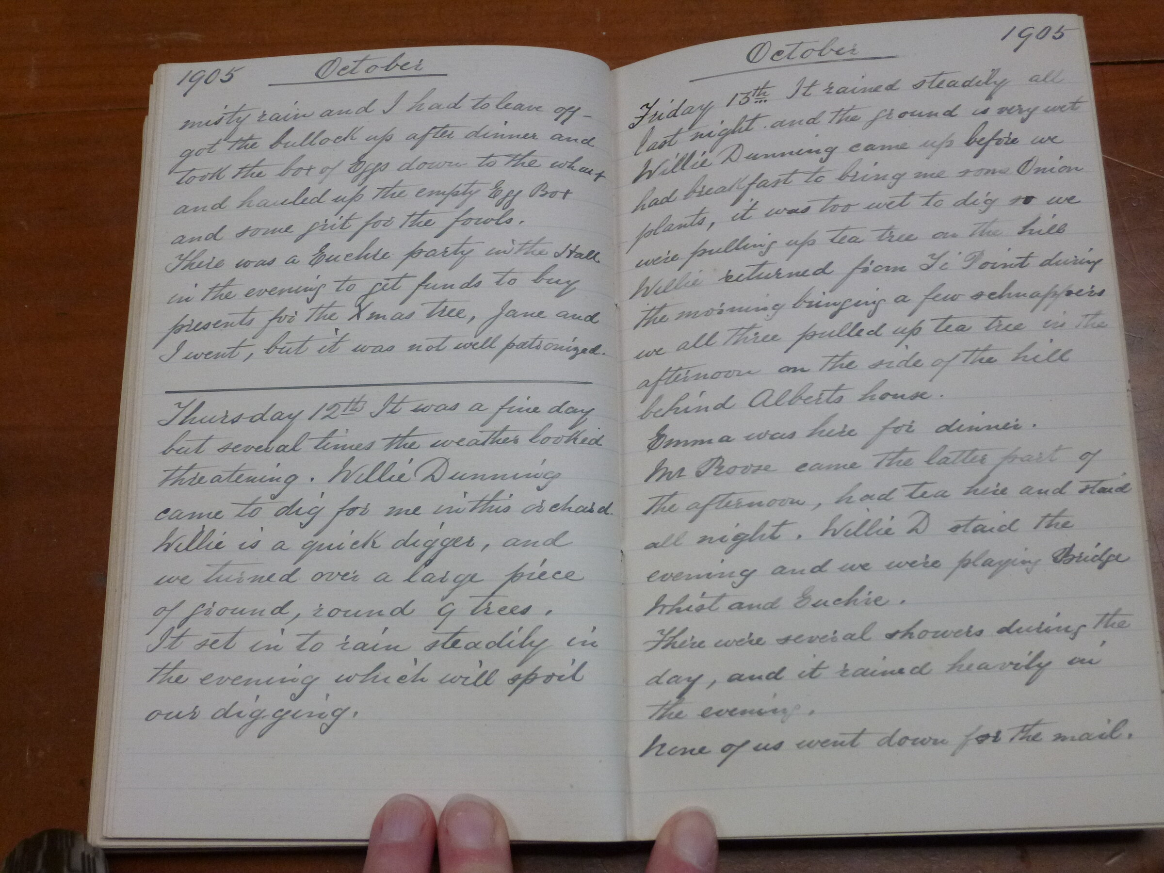 Original CS Clarke diary page