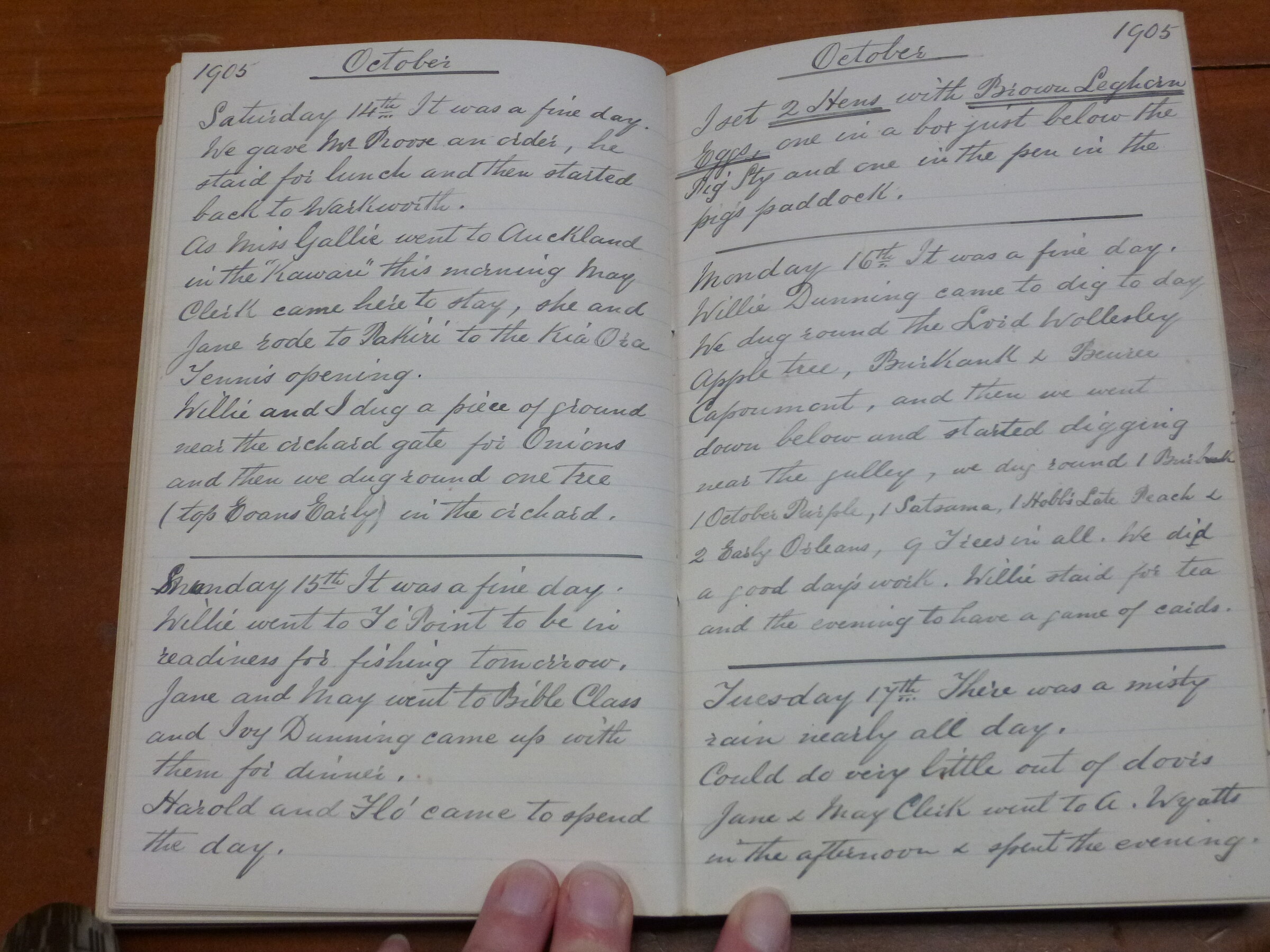 Original CS Clarke diary page