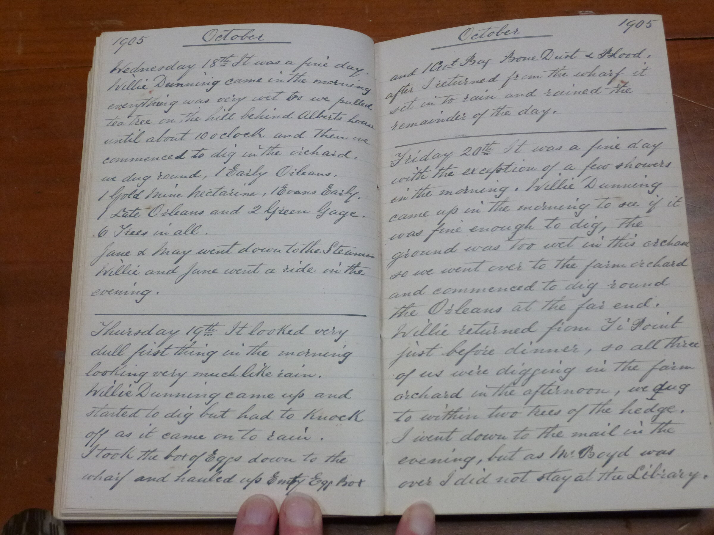 Original CS Clarke diary page