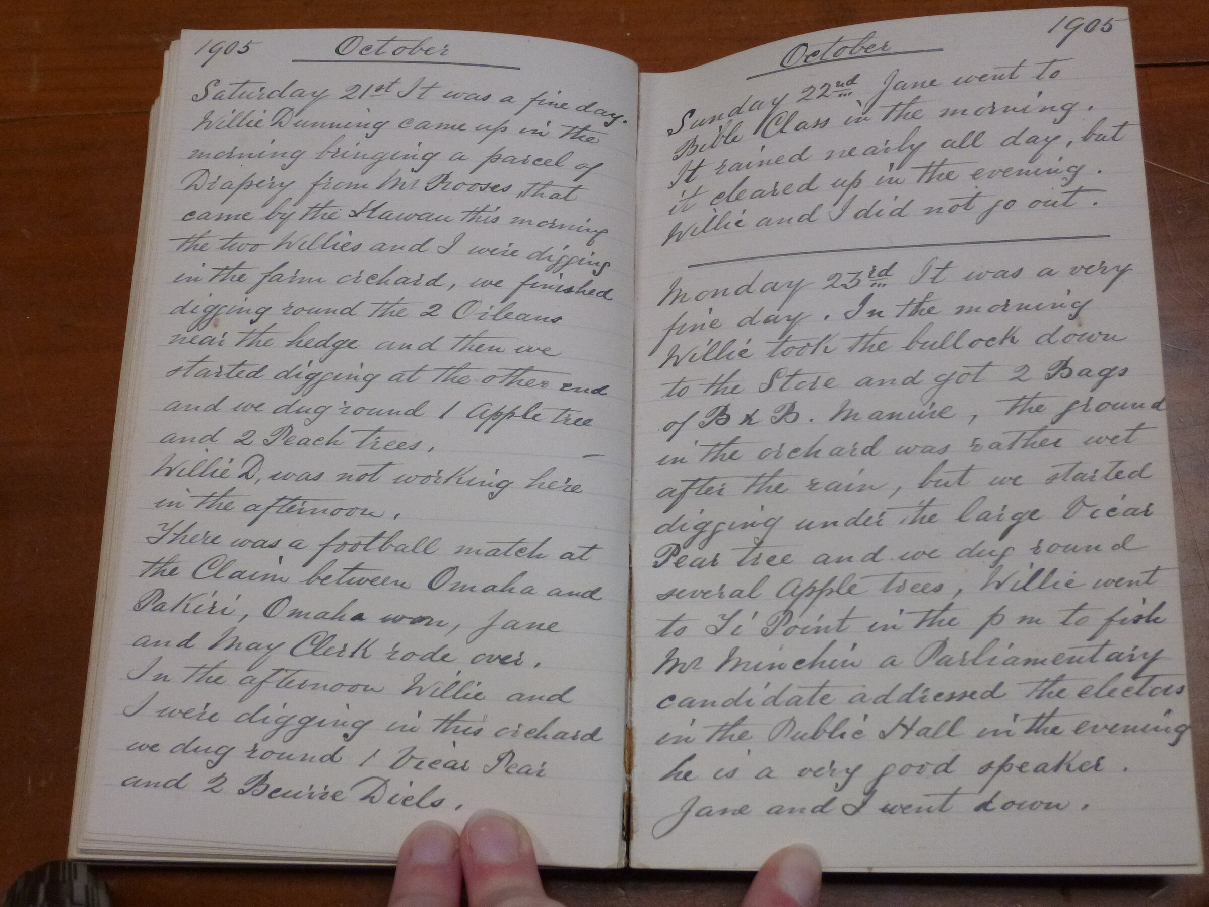 Original CS Clarke diary page