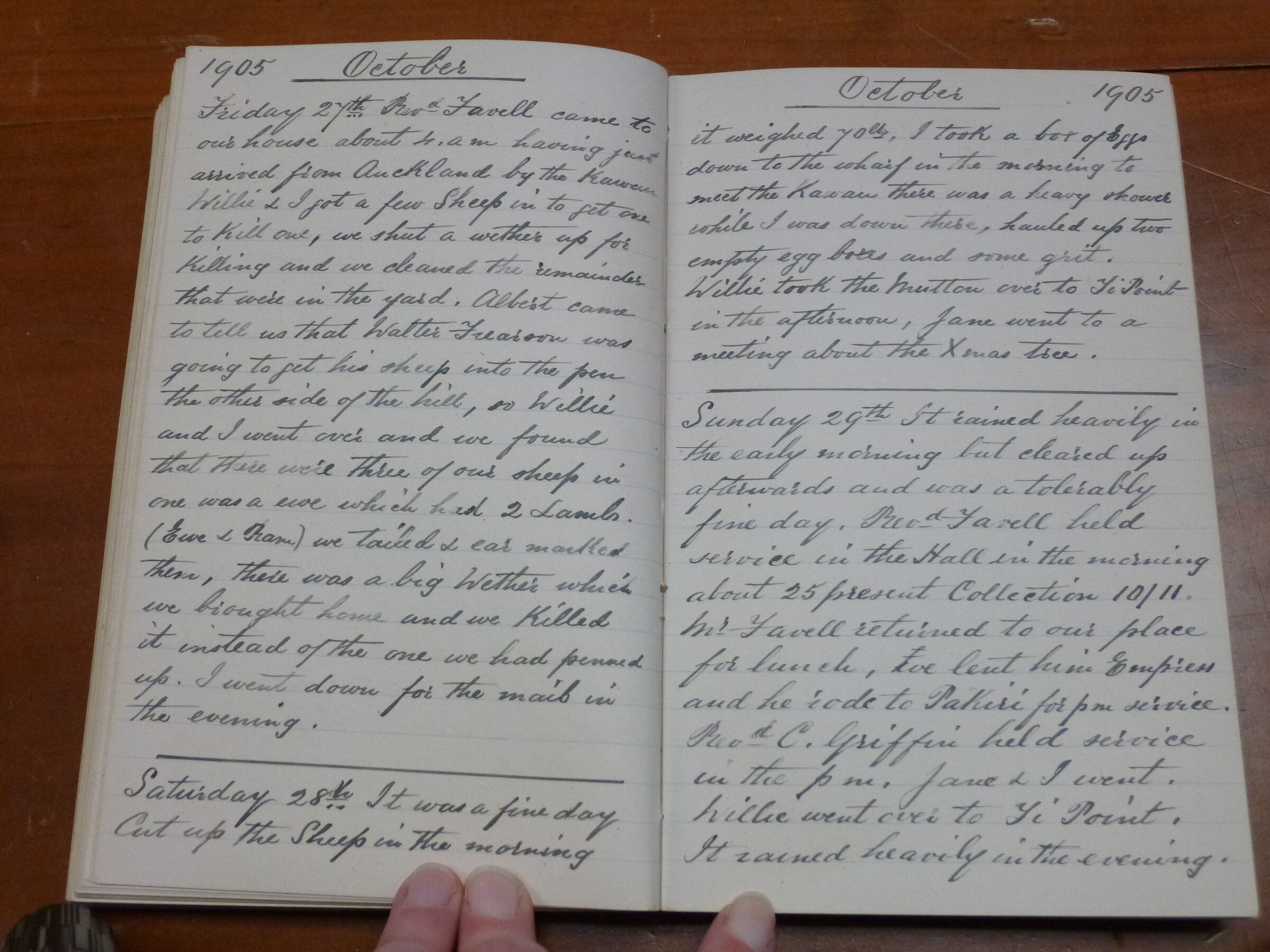 Original CS Clarke diary page