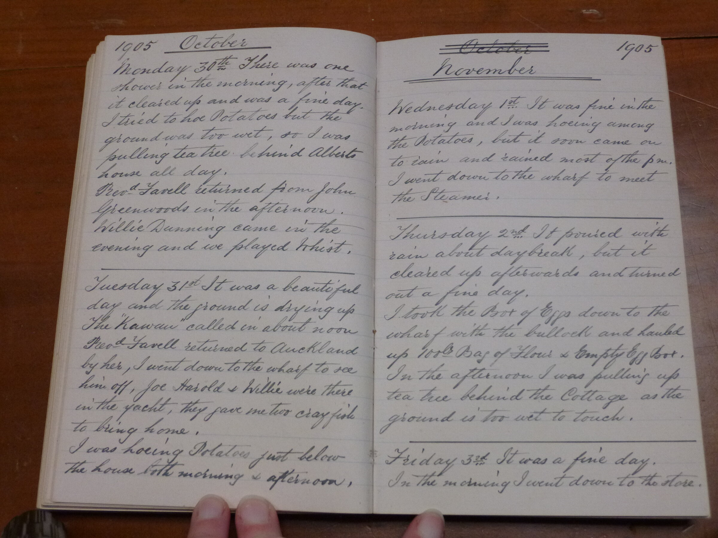 Original CS Clarke diary page