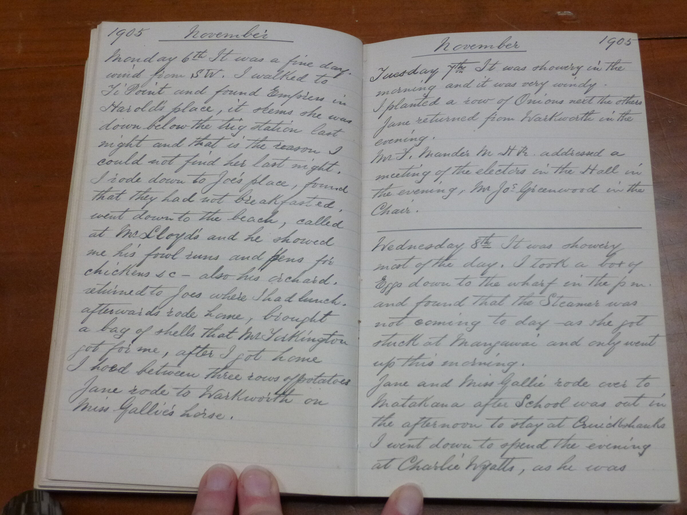 Original CS Clarke diary page
