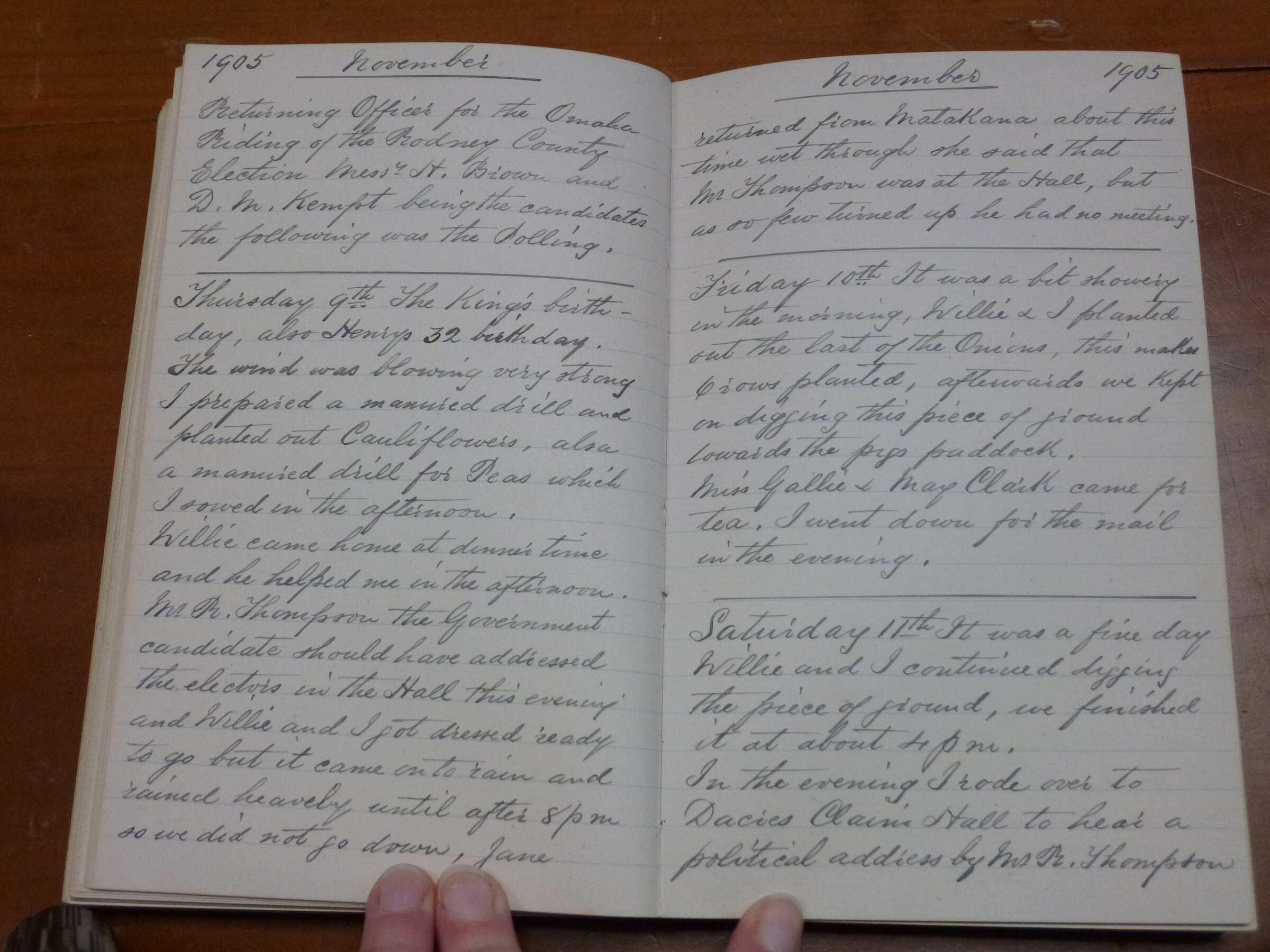 Original CS Clarke diary page