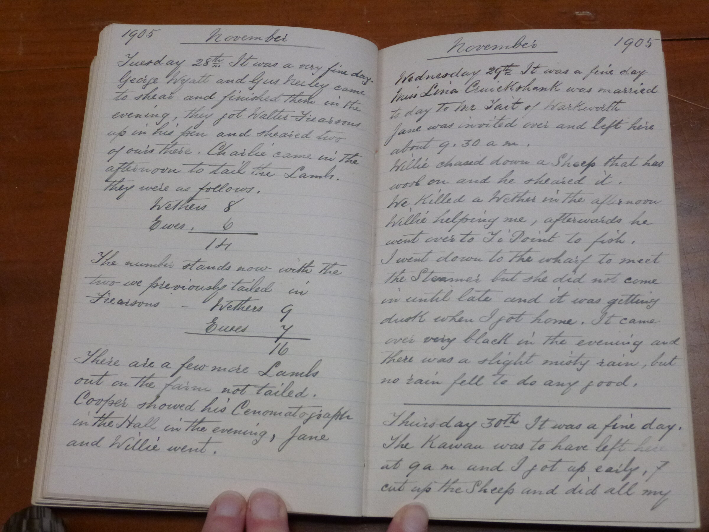 Original CS Clarke diary page