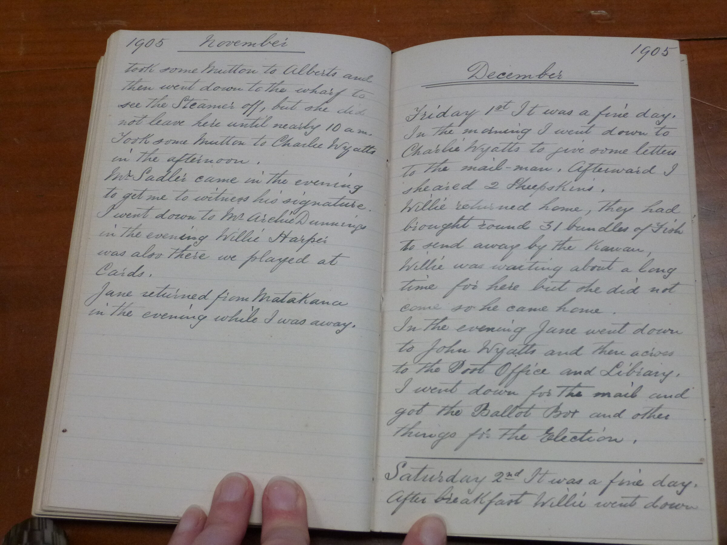 Original CS Clarke diary page