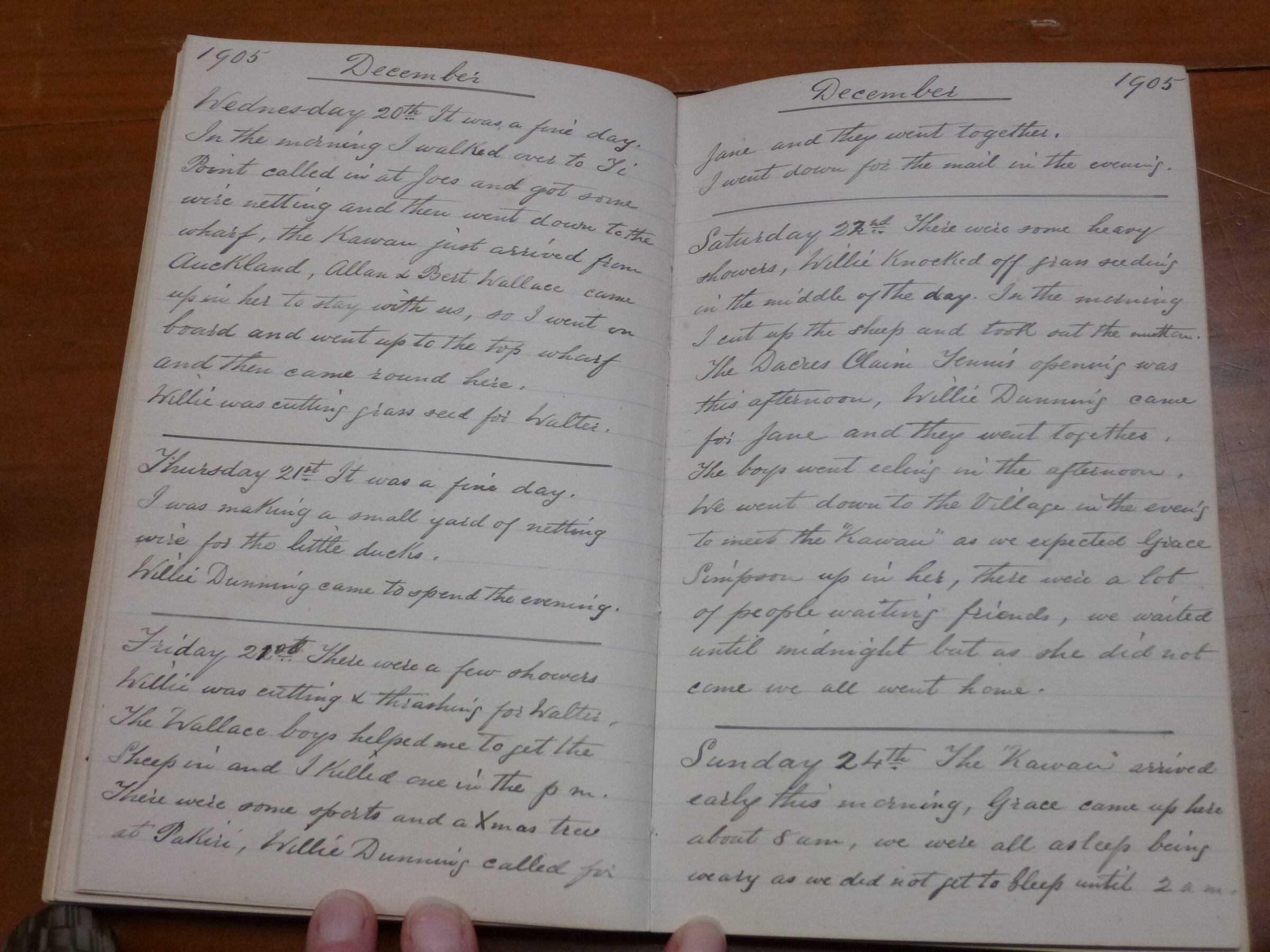 Original CS Clarke diary page