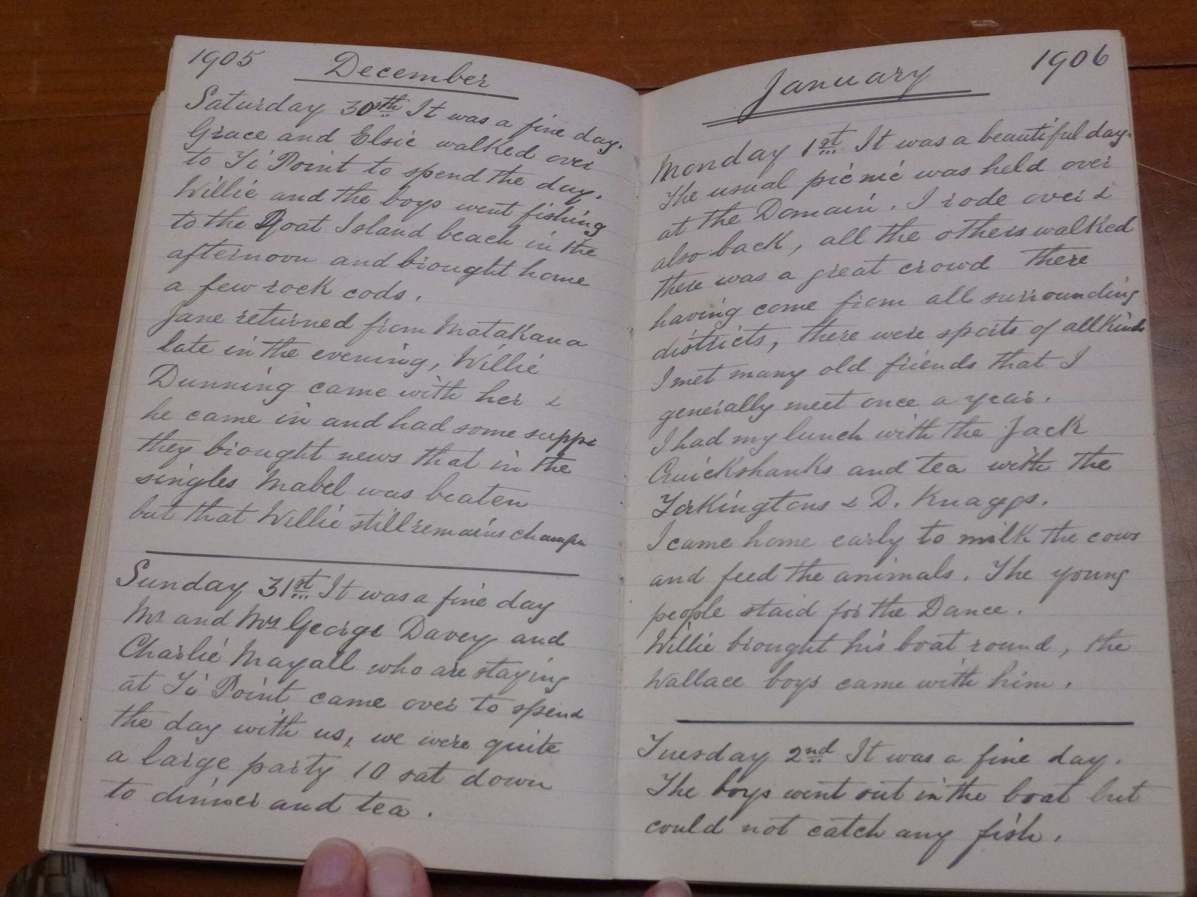 Original CS Clarke diary page